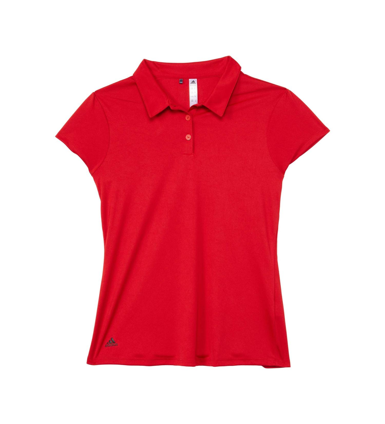 adidas Girls Performance Polo Shirt Red Medium