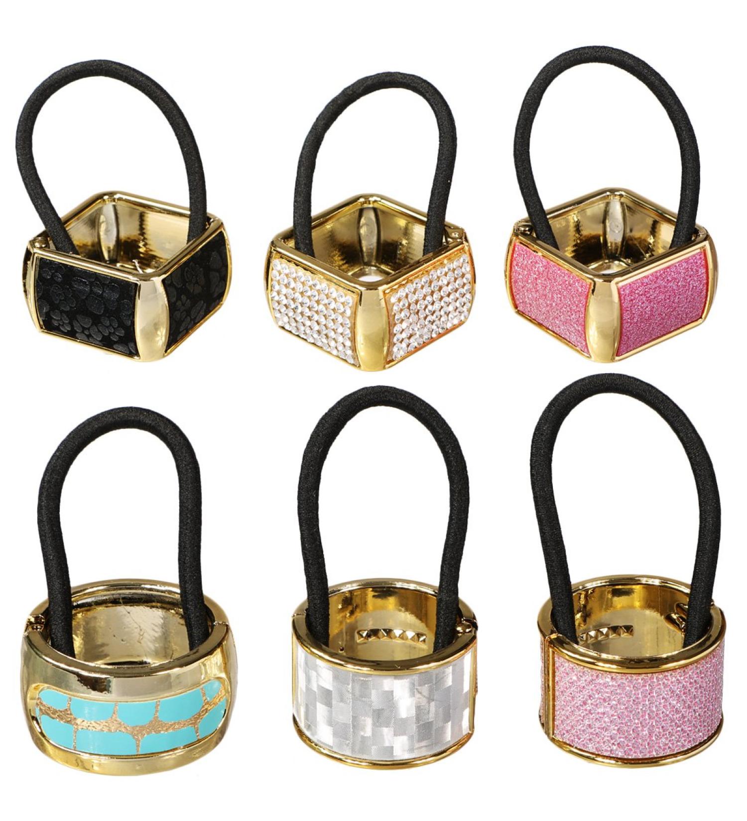 kilofly 6pc Cuff Elastic Band Ponytail Holder Hair Tie Styling Wrap Set - Buy Online on SooperMarket.com