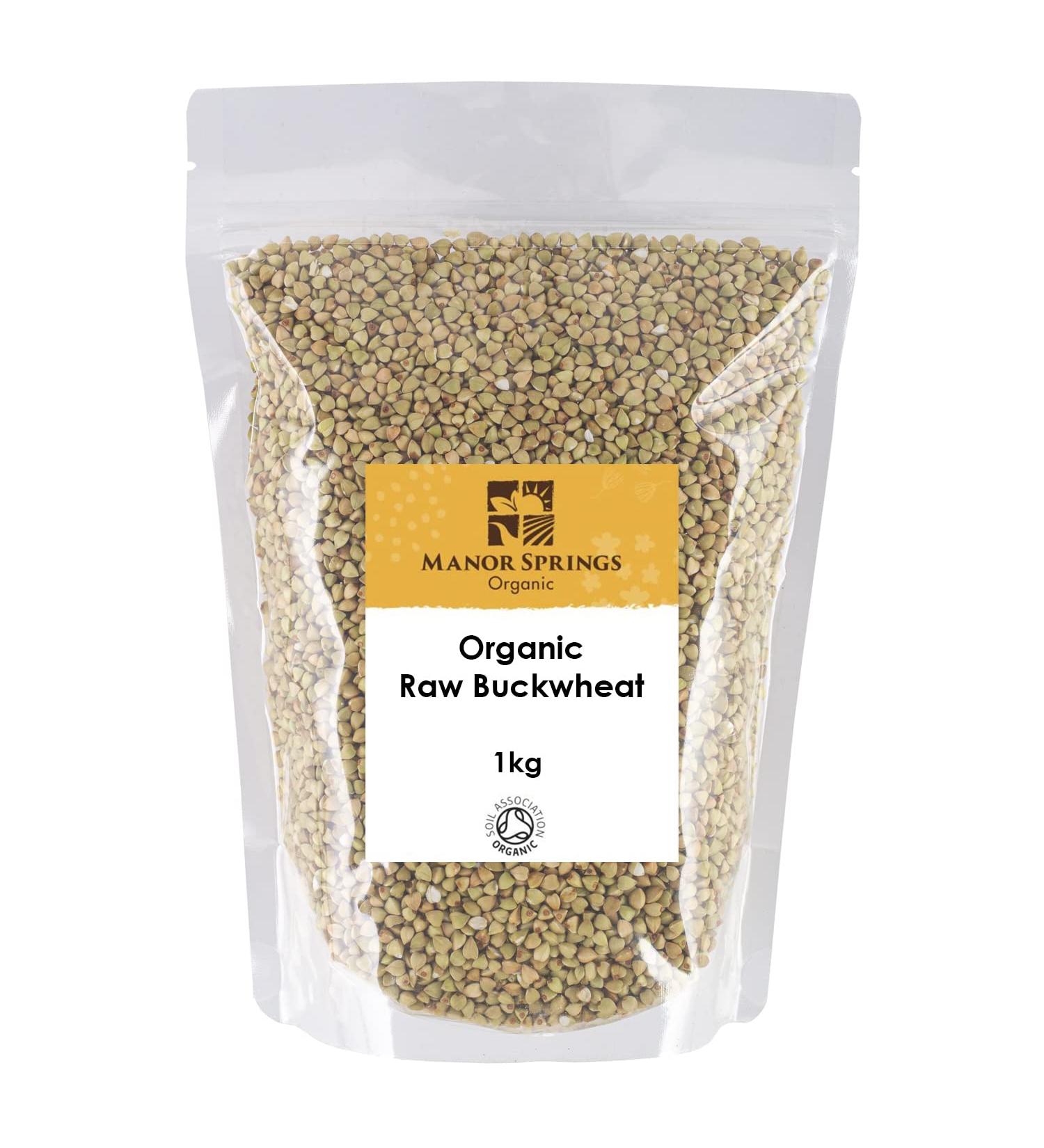 Manor Springs Organic Raw Buckwheat Groats 1kg - 100% Organic and Unprocessed - Buy Online on SooperMarket.com