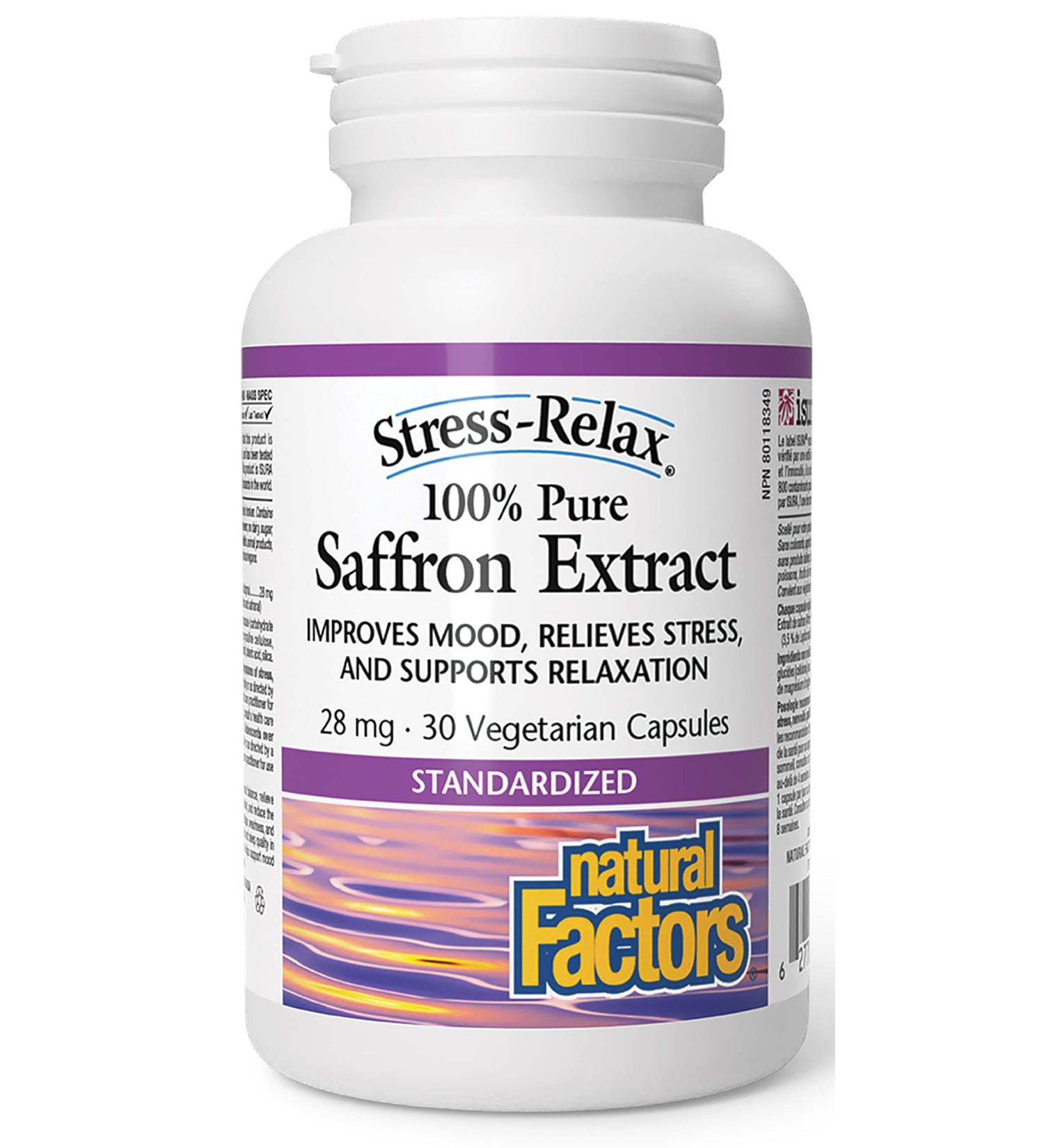 Saffron Extract 28mg Stress Relax 30 Vcaps - Buy Online on SooperMarket.com