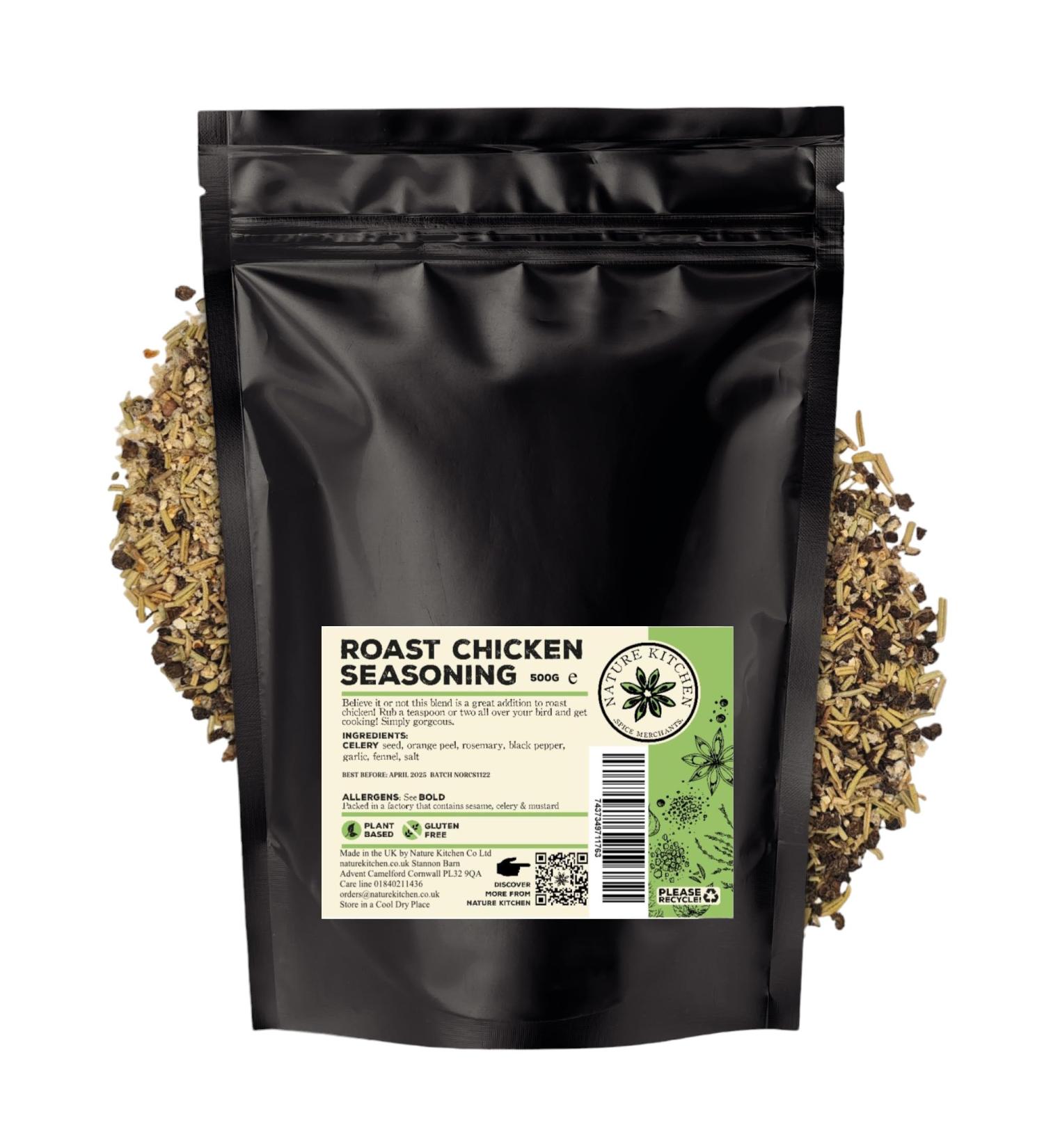 Nature Kitchen Roast Chicken Seasoning (Mild) 500g - Gluten-Free & Vegan Cooking Blend for Marinades, Sauces, & Grilling - Buy Online on SooperMarket.com