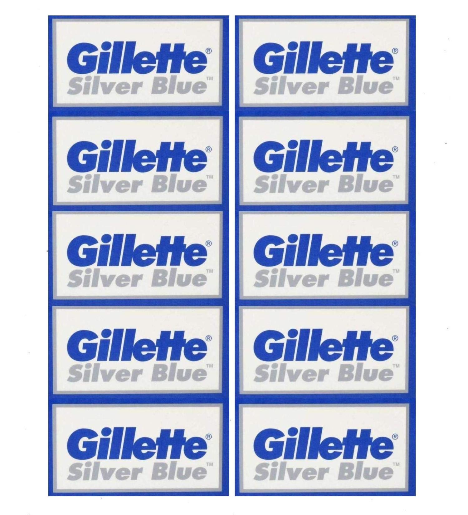 50 Silver Blue Double Edge Razor Blades - Stainless Steel Made in Russia | International Shipping Available - Buy Online on SooperMarket.com