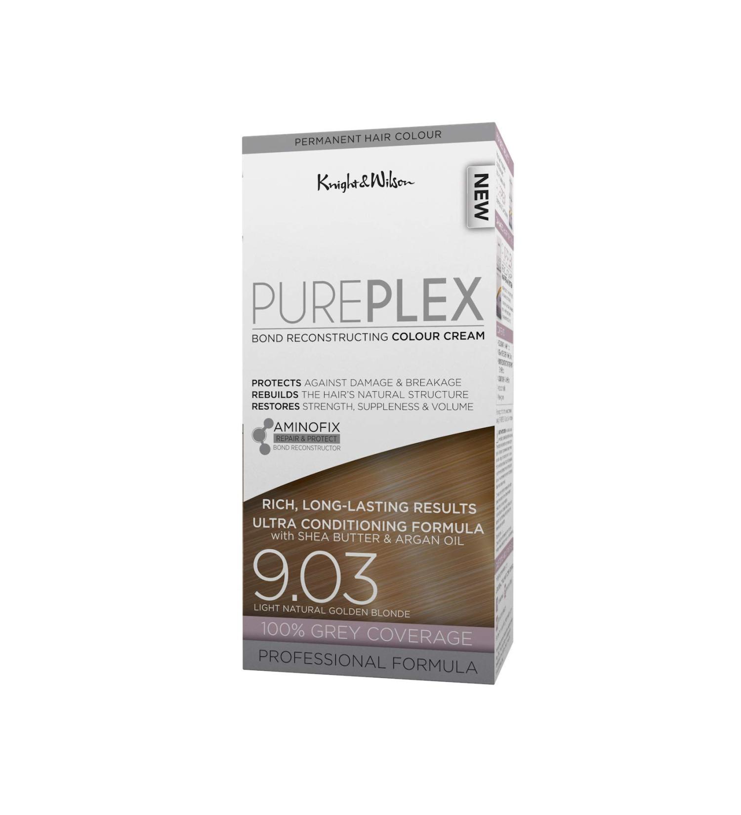 Knight & Wilson PurePlex Light Natural Golden Blonde Hair Dye - 100% Grey Coverage - Aminofix Formula - 1 Count - Buy Online on SooperMarket.com