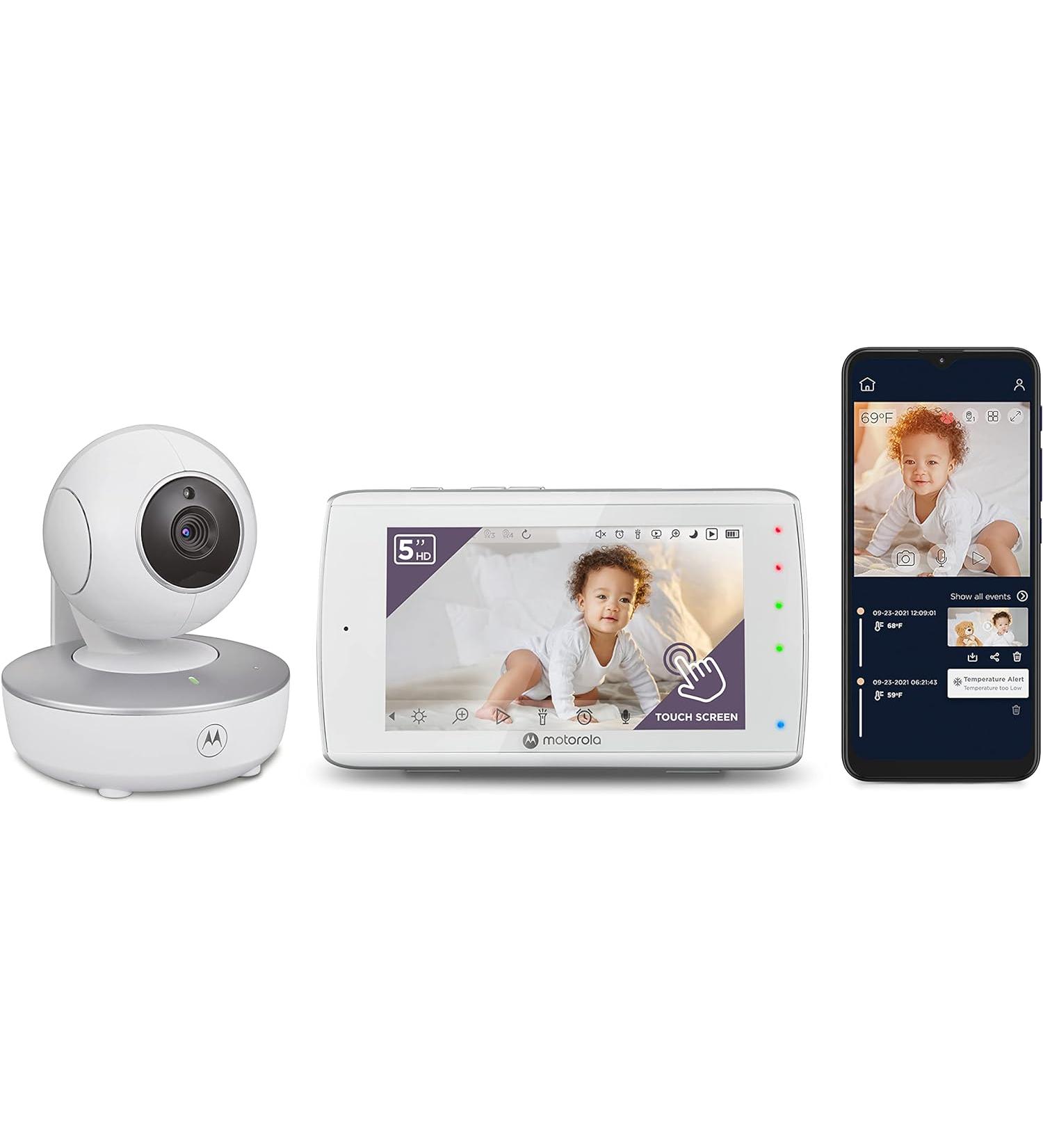 Motorola VM36XL Touchscreen WiFi Video Baby Monitor - HD 720p Camera  1000ft Range  2-Way Audio  Remote Pan-Tilt-Zoom  Lullabies - Smart Phone App Compatible - Buy Online on SooperMarket.com