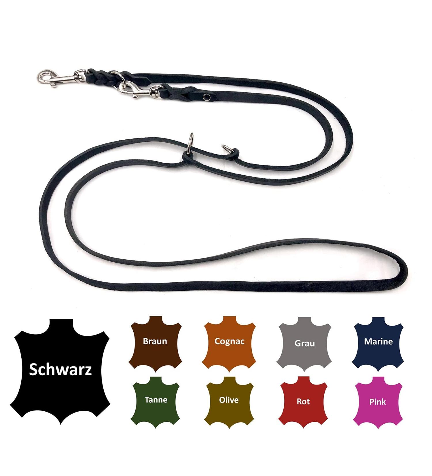 Adjustable Dog Liner for Small & Large Dogs - 2.40m Black Double Linen Leash - Buy Online on SooperMarket.com