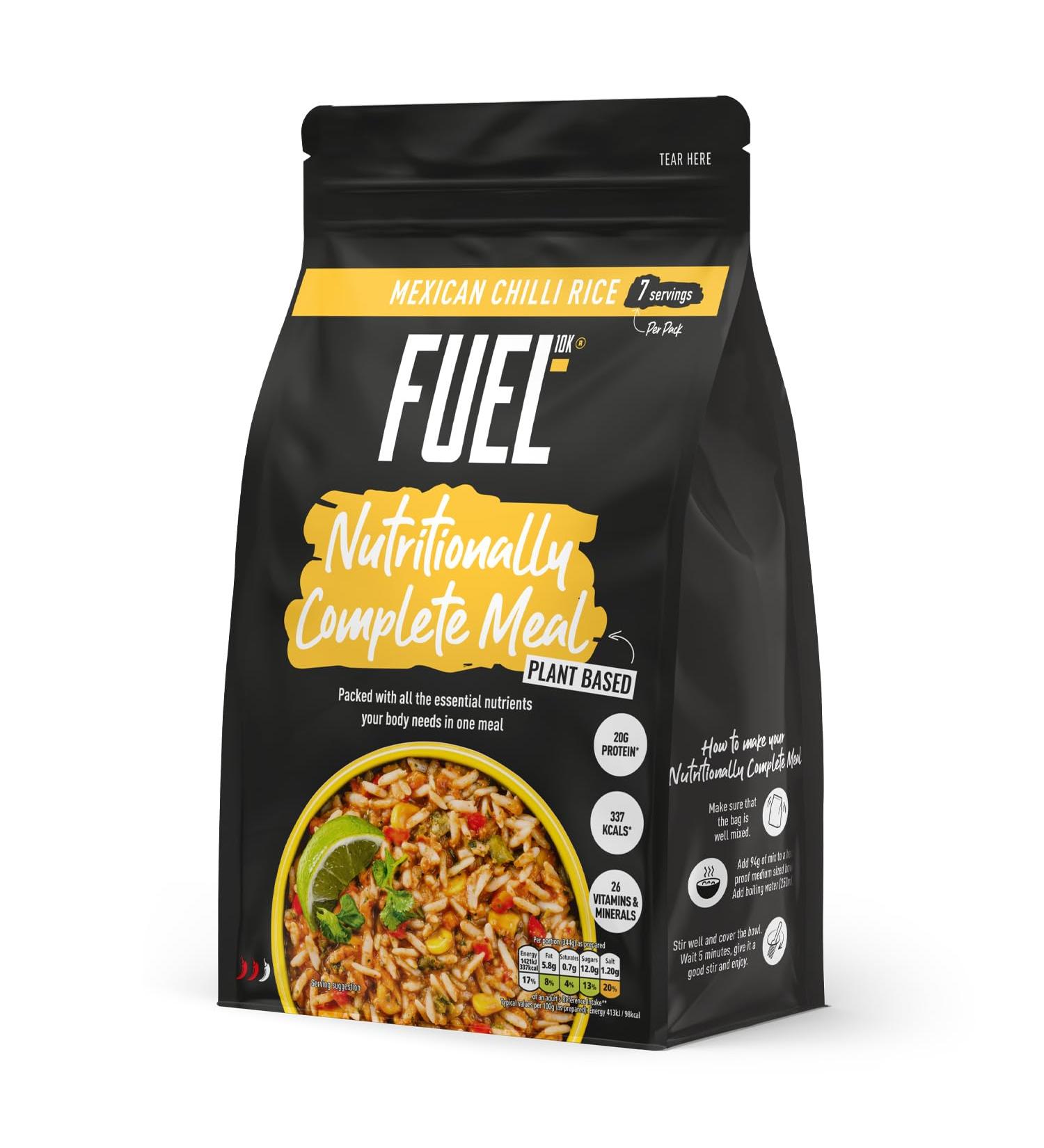 FUEL10K Mexican Chilli Rice 658g - Nutritionally Complete Meal - Buy Online on SooperMarket.com