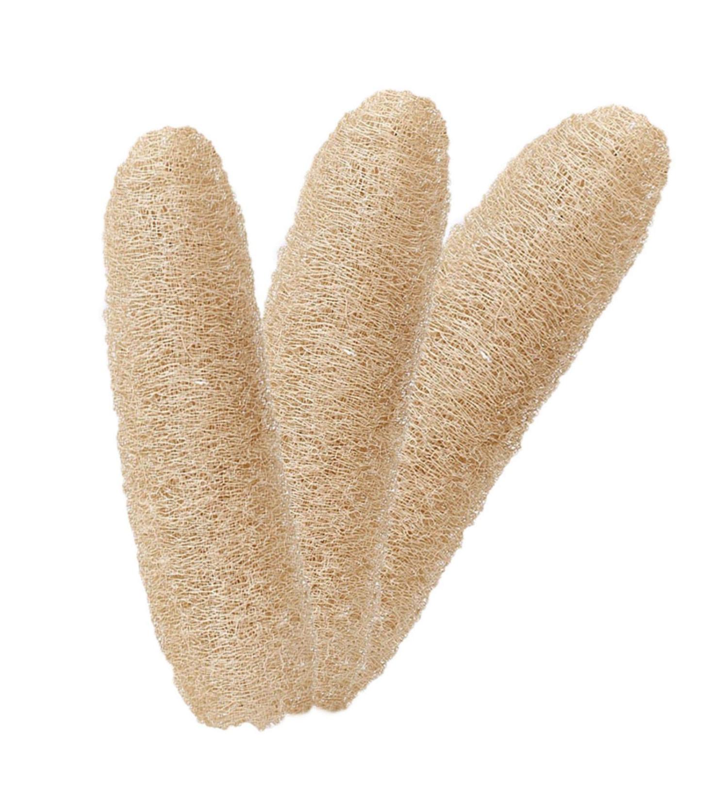 Perfect Flower 3-Piece Natural Luffa Sponge Set - Eco-Friendly Bath & Shower Exfoliator for All Skin Types - Buy Online on SooperMarket.com