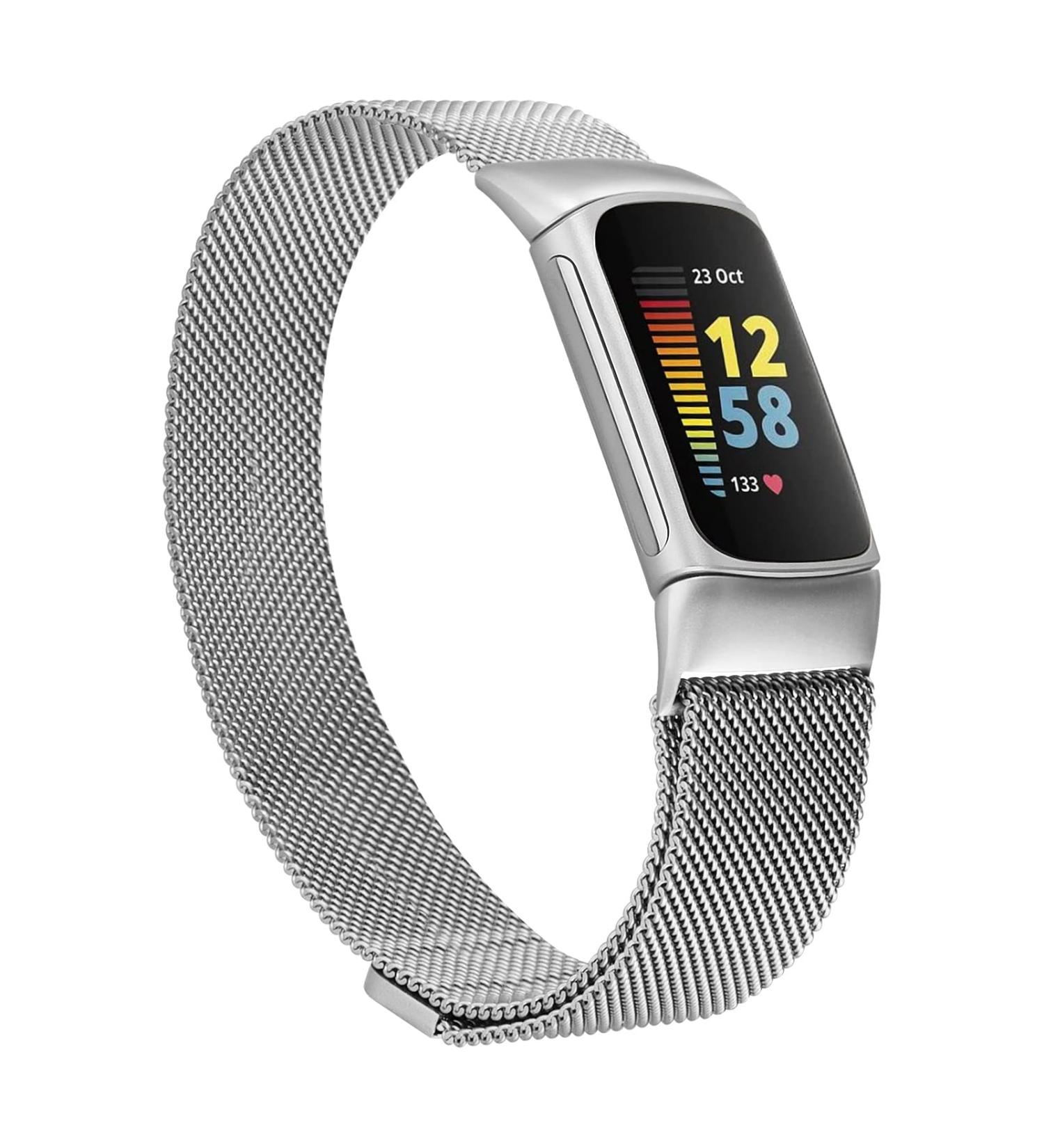 KOREDA Stainless Steel Mesh Loop Band for Fitbit Charge 5 - Silver - Buy Online on SooperMarket.com