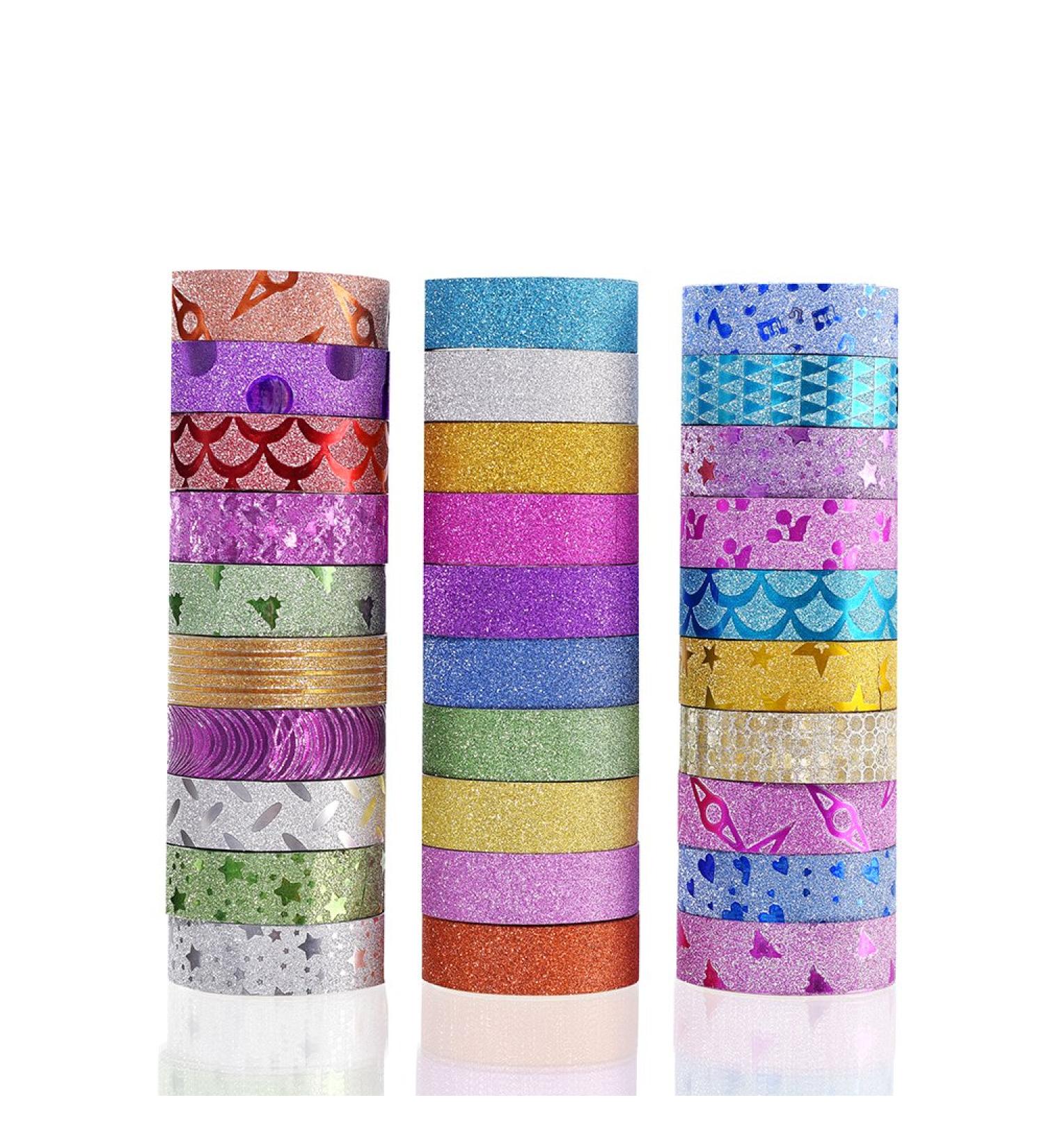 30 Rolls Washi Masking Tape Set - Decorative Craft Tape Collection for DIY, Gift Wrapping - Colorful Designs and Patterns - Buy Online on SooperMarket.com