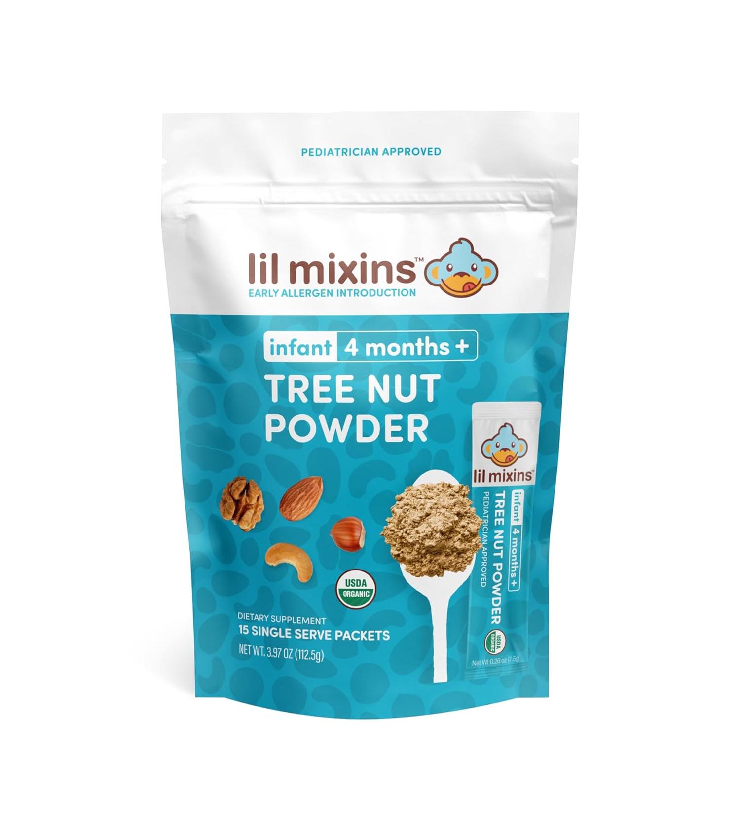 Lil Mixins Tree Nut Early Allergen Introduction for Babies 4-12 Months | Stage 1-3 | 2 Month Supply - Buy Online on SooperMarket.com