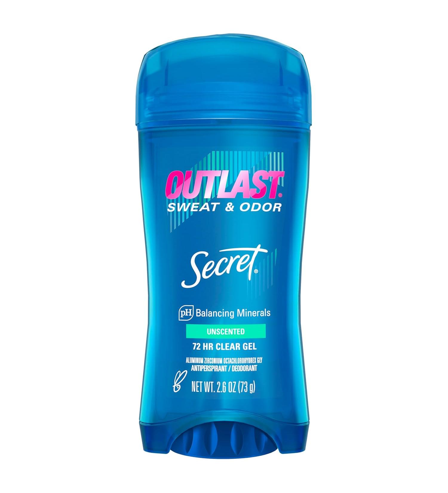 Secret Unscented Clear Gel Antiperspirant Deodorant for Women - 2.6 Oz (Pack of 6) - Buy Online on SooperMarket.com