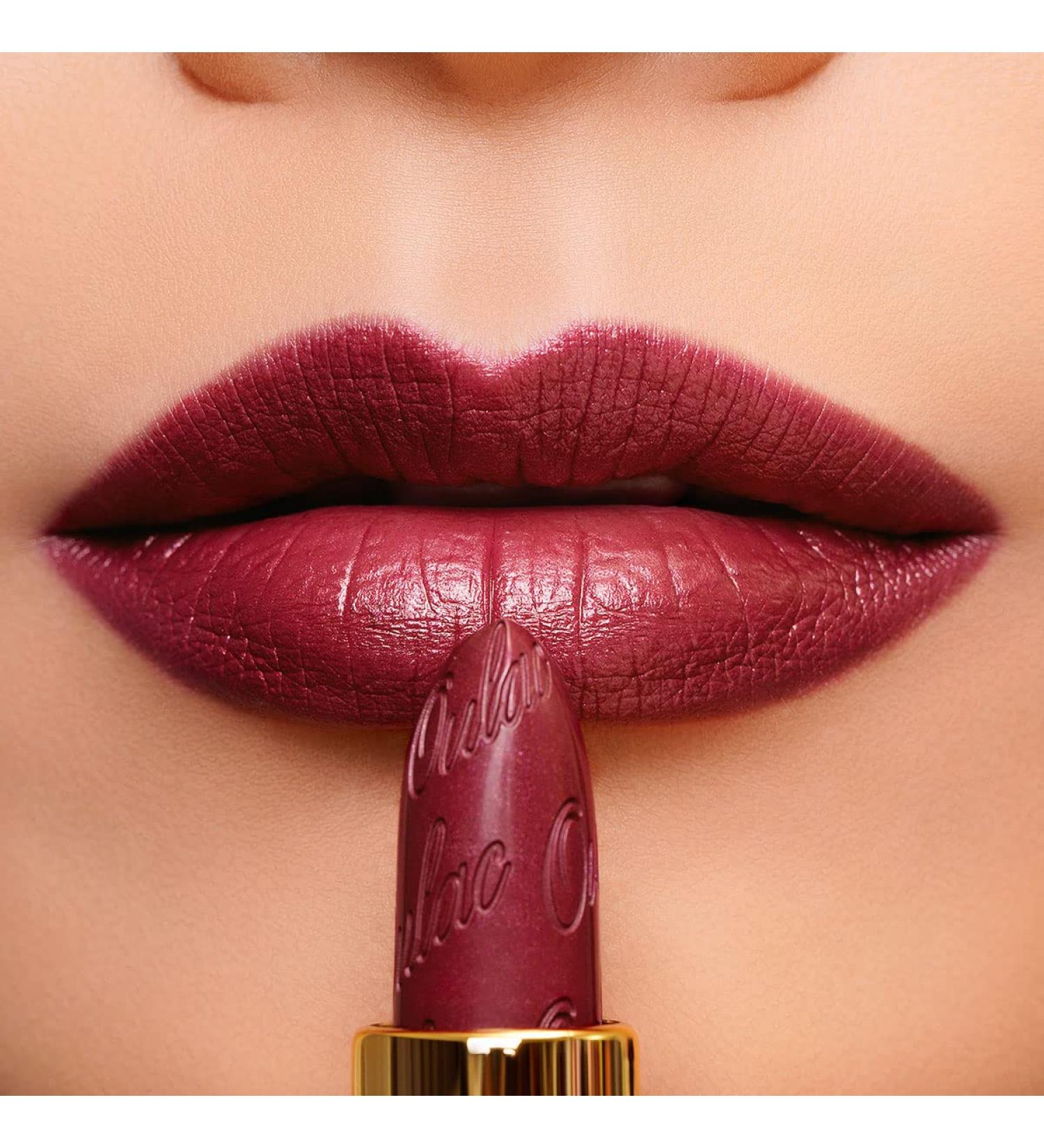 Oulac Metallic Gloss Lipstick - Long-Lasting Vegan Waterproof - One Last Kiss (Vampire Red) - 4.3g - Buy Online on SooperMarket.com