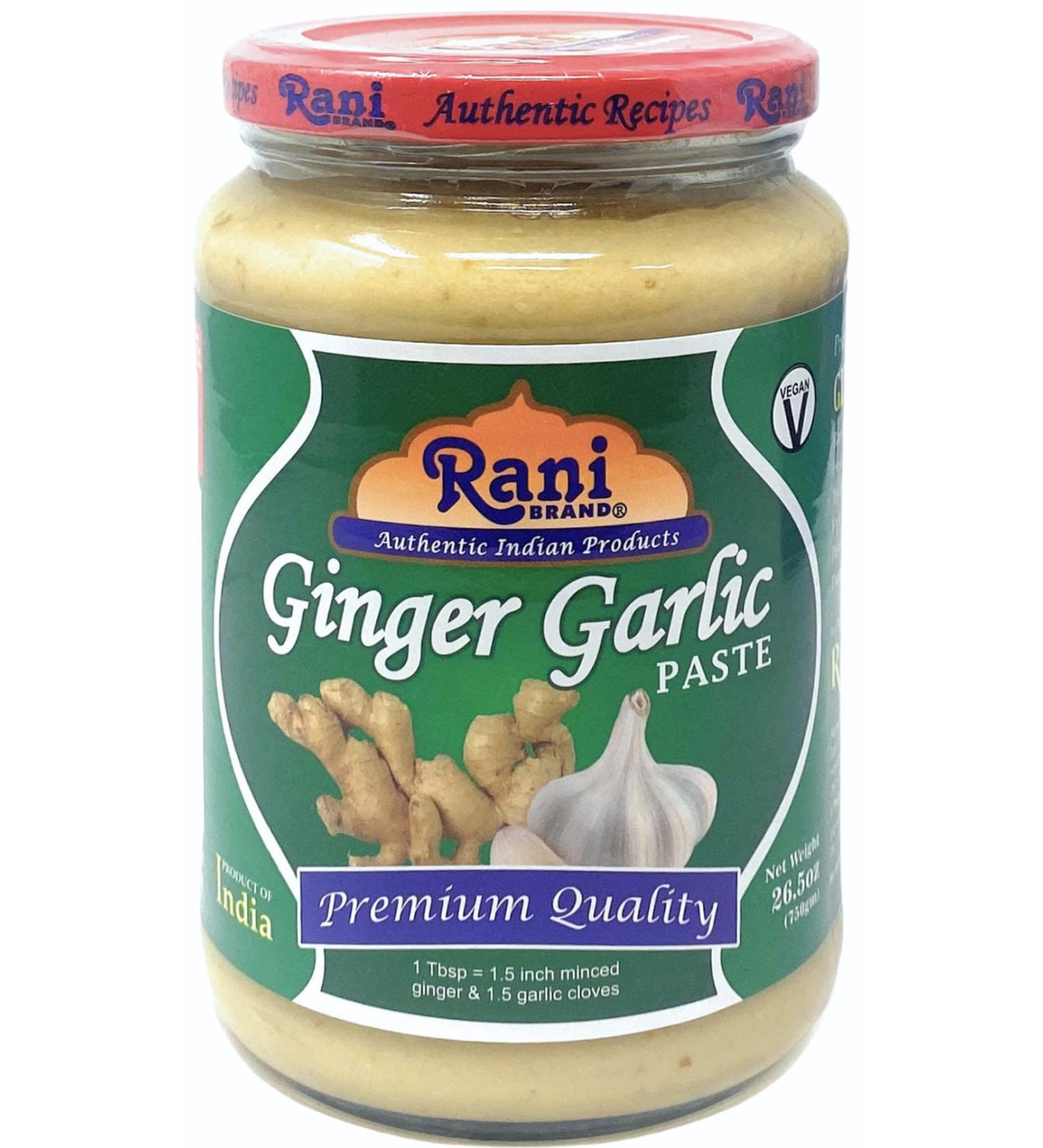 Rani Ginger Garlic Cooking Paste 26.5oz (750g) Glass Jar  Vegan | Gluten Free | NON-GMO | No Colors | Indian Origin Ginger Garlic 1.65 Pound (Pack of 1) - Buy Online on SooperMarket.com