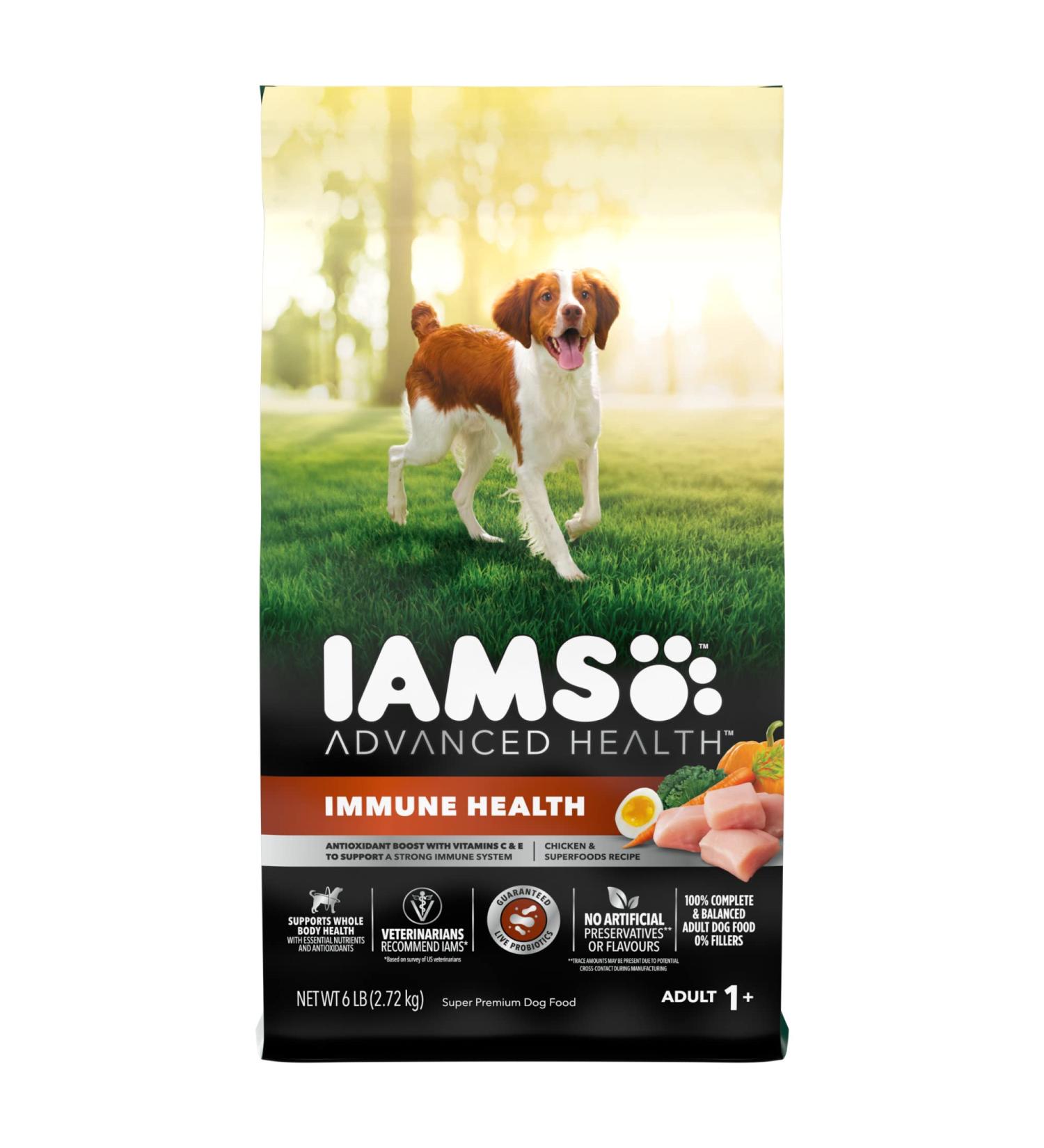 IAMS ADVANCED HEALTH Dog Food Dry IMMUNE HEALTH Adult Chicken & Superfoods Recipe 2.72kg Bag 2.72 kg (Pack of 1) - Buy Online on SooperMarket.com