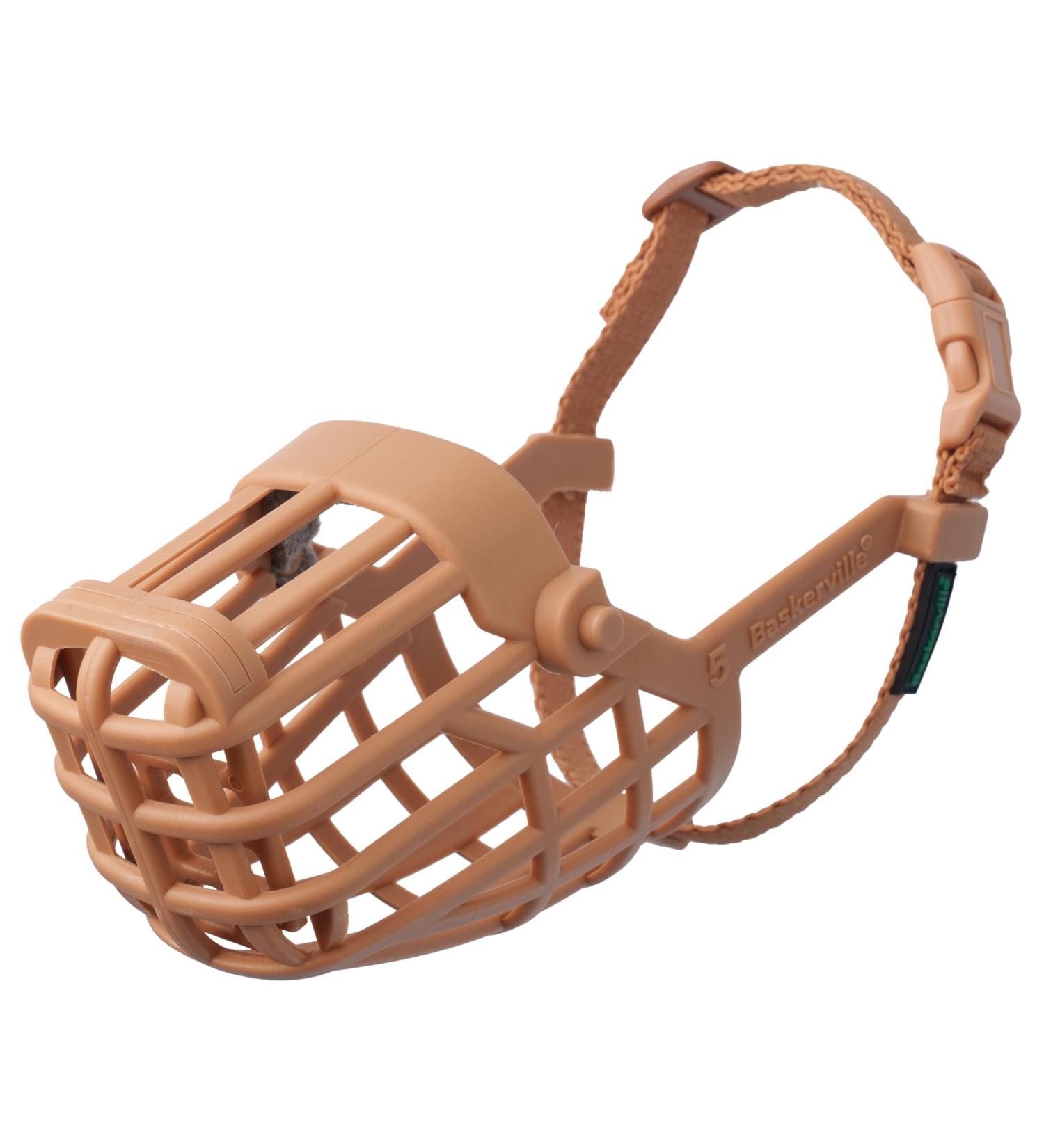 Baskerville Classic Basket Muzzle for Dogs - Pant Drink Prevent Bites & Feed Waste Breathable Design for Longer Noses - Ideal Dog Training Muzzle - Buy Online on SooperMarket.com