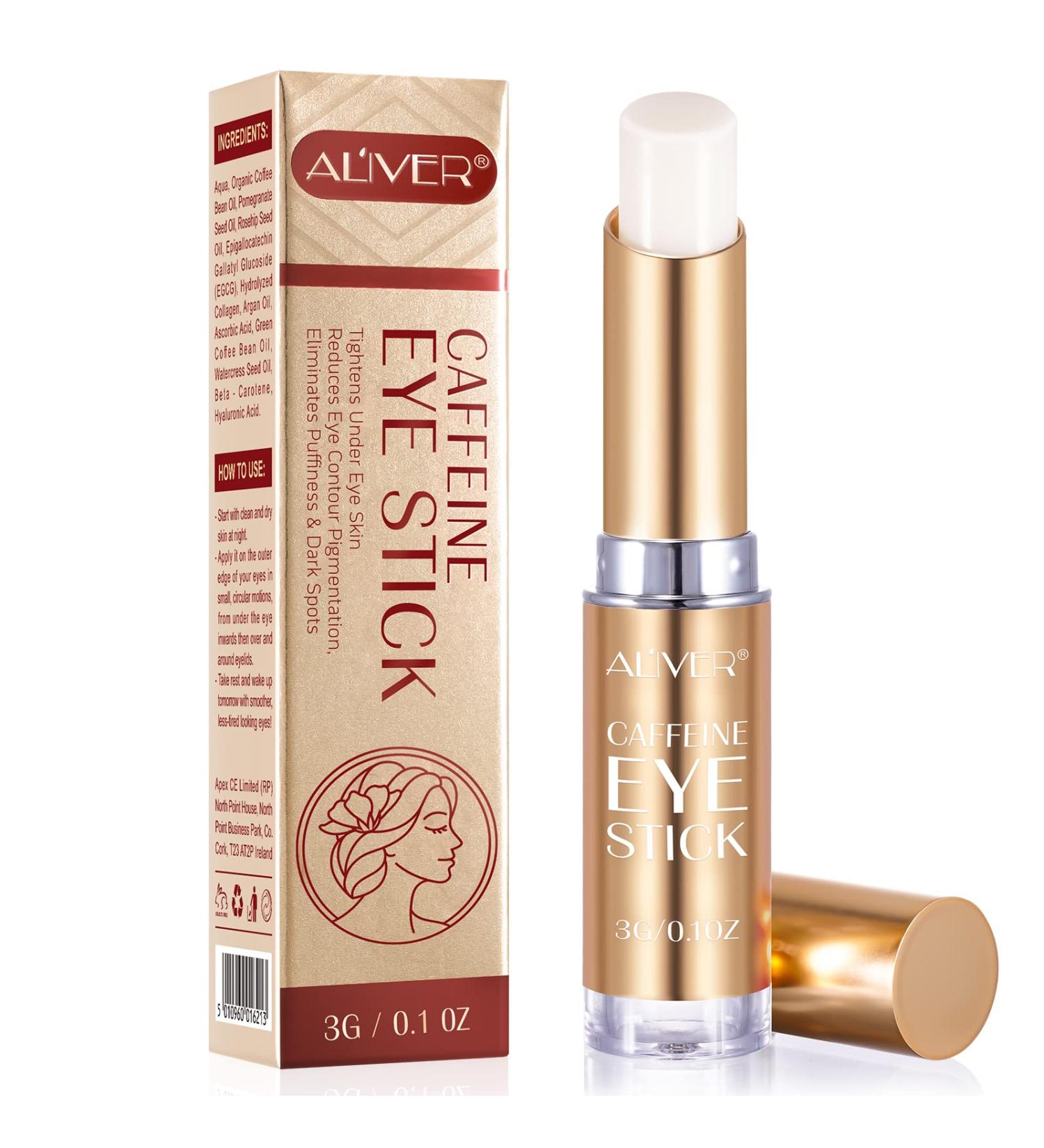 LTYYWBFB Caffeine Eye Stick  Eye Cream for Dark Circles and Puffiness  Under Eye Cream Anti Aging Hydrating  Reduce of Wrinkles  Fine Lines  Under Eye Treatment