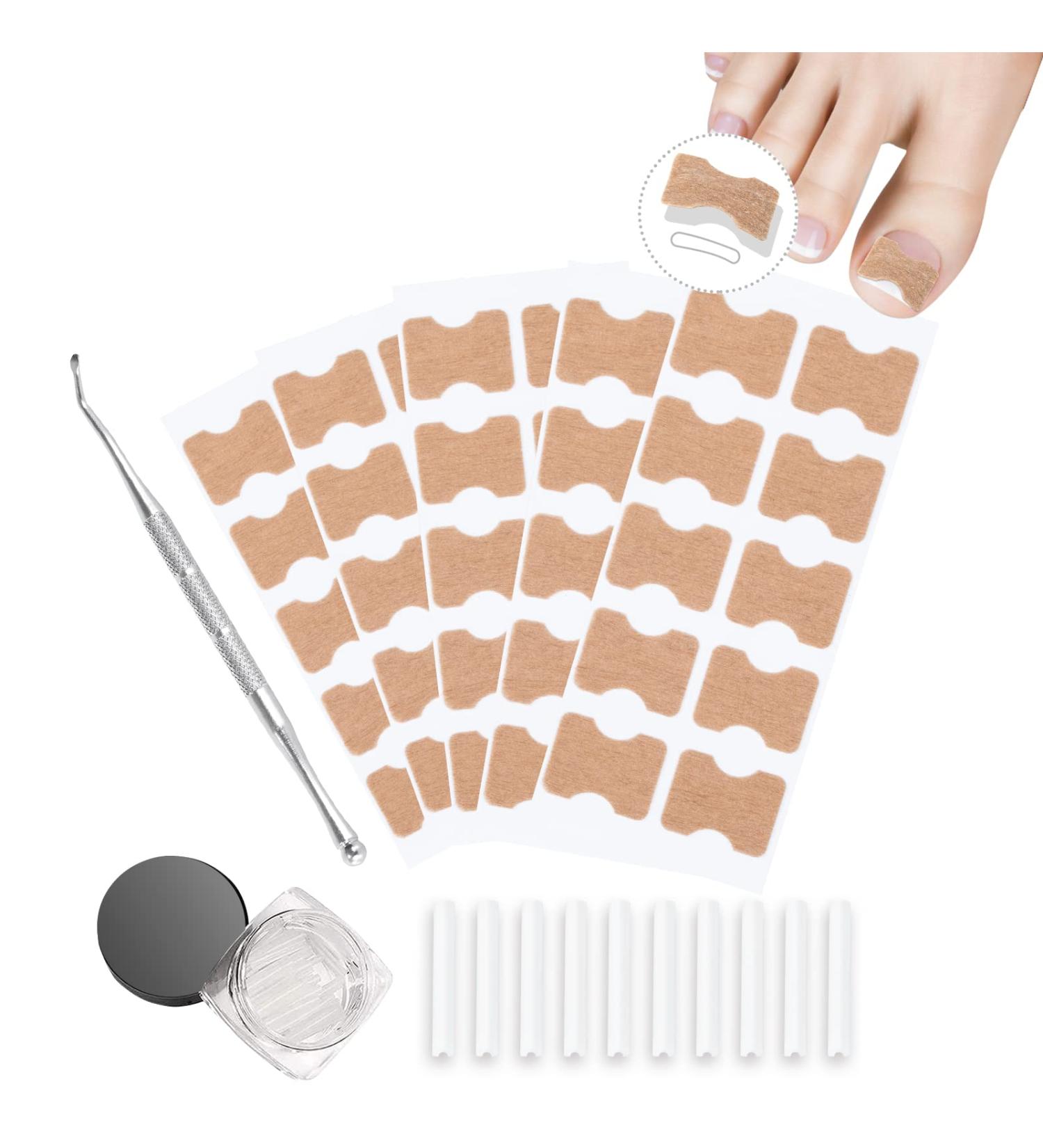 Ingrown Toenail Treatment Kit - 50 Pcs Patches, Corrector Strips, Nail Lifter | Professional & Painless Solution - Buy Online on SooperMarket.com