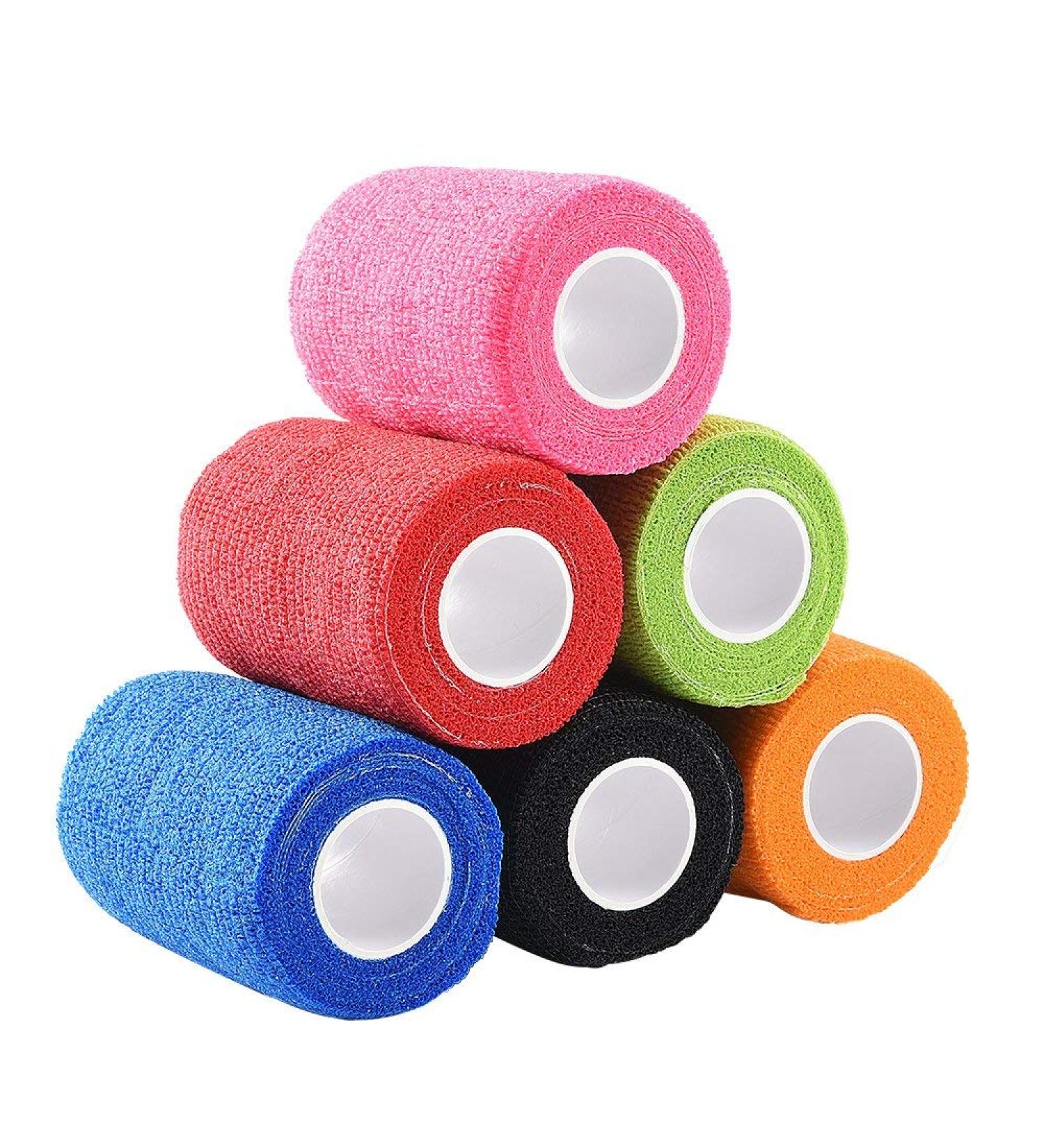 6Pcs Cohesive Bandage Pet Vet Bandaging Tape Self Adherent Bandage Wrap - Buy Online on SooperMarket.com