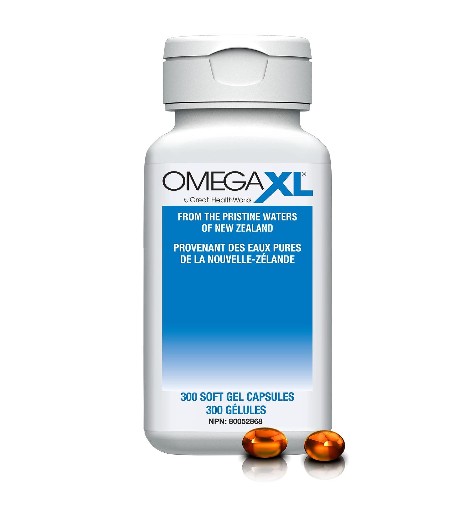 OmegaXL Joint Support Supplement - Natural Muscle Support Green Lipped Mussel Oil Soft Gel Pills Drug-Free 300 Count - Buy Online on SooperMarket.com