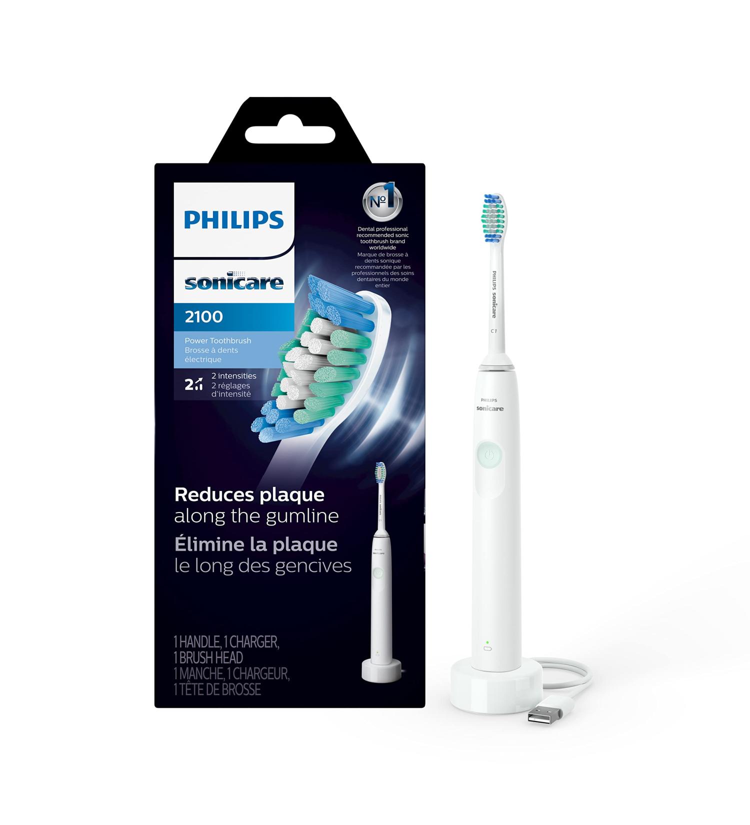 Philips Sonicare 2100 Electric Toothbrush HX366104 - Rechargeable Power Toothbrush in White Mint - Buy Online on SooperMarket.com