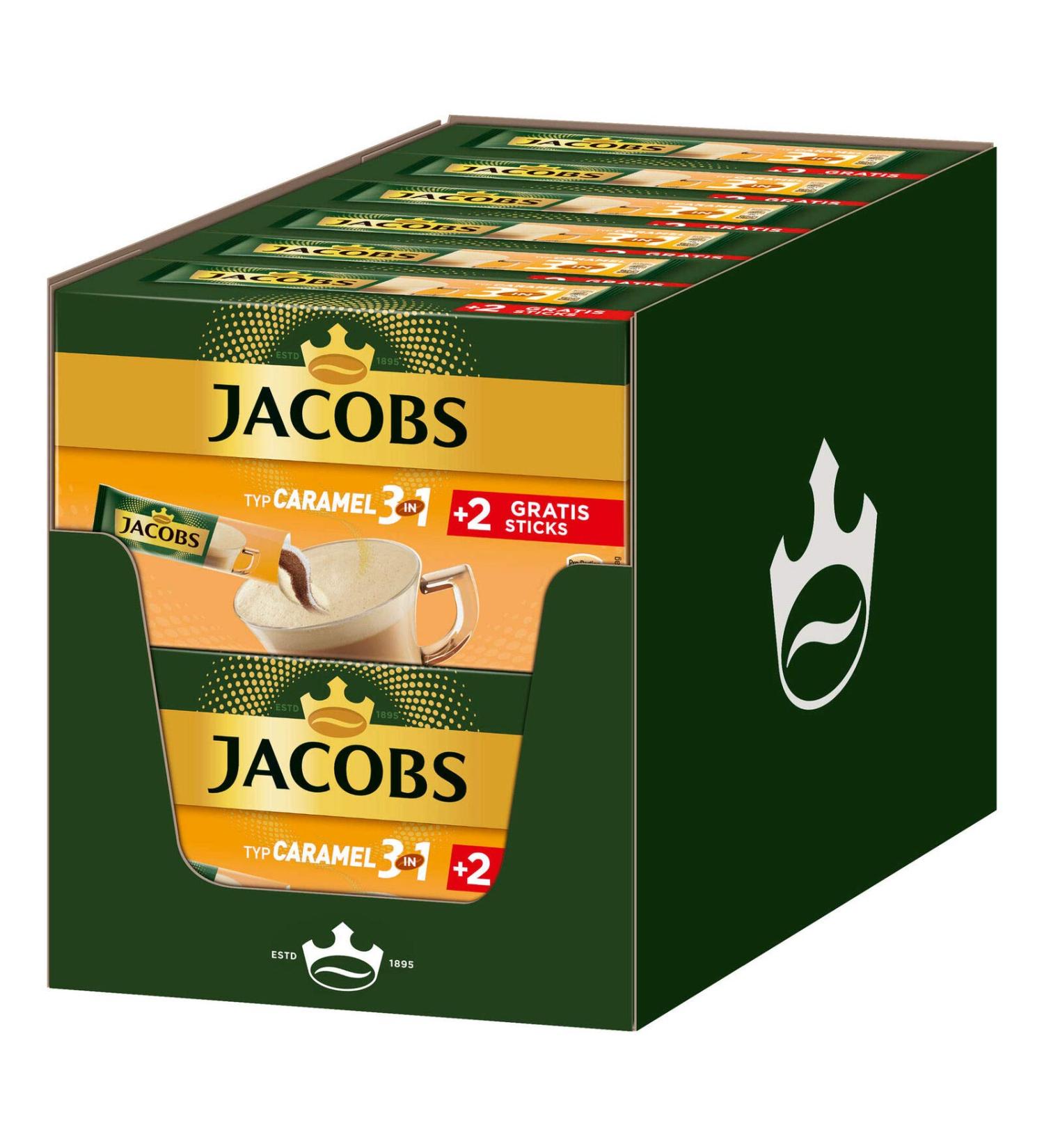 Buy Jacobs Coffee Specialties 3 in 1 Caramel - 144 Sticks Instant Coffee | 12 x 10+2 Drinks - International Shipping Available - Buy Online on SooperMarket.com