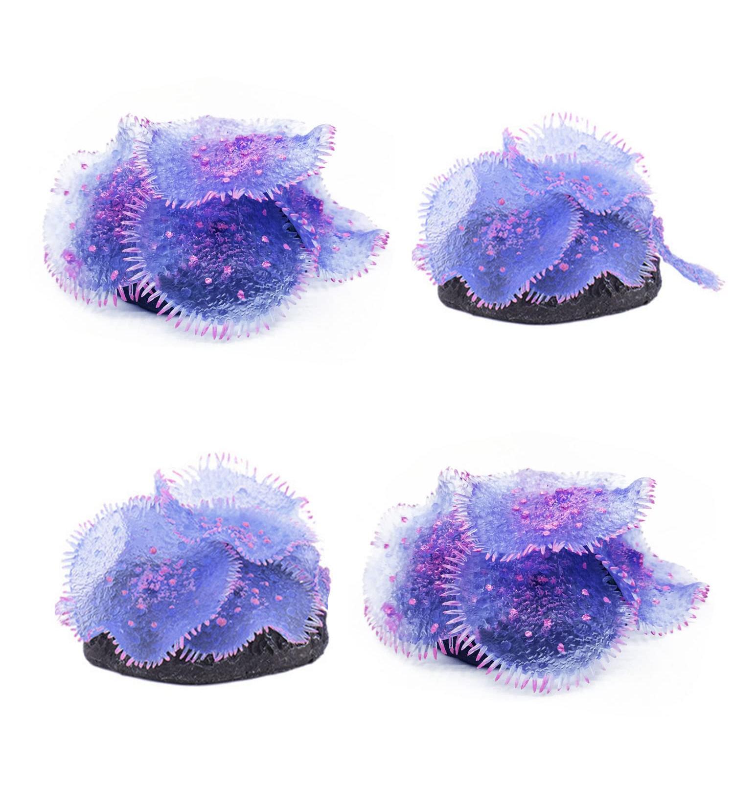 Buy 4-Piece Navy Blue Artificial Coral Ornaments for Aquariums | Underwater Plant Decorations for Fish Tanks - Buy Online on SooperMarket.com
