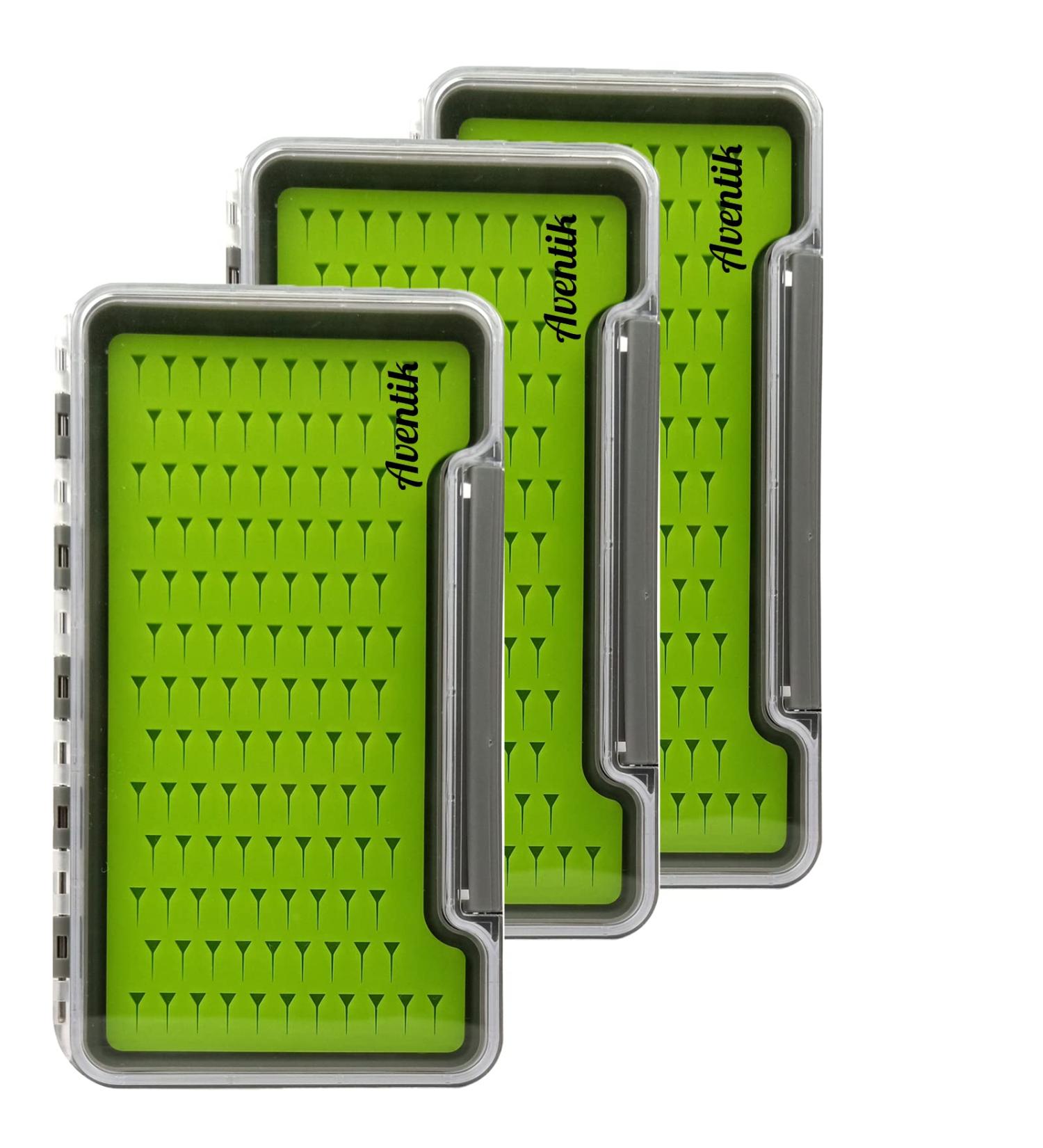 3 PC Super Slim Waterproof Fly Fishing Box | Silicone Tackle Trays | Best Pocket Storage 7.36x4.02x0.63 - Buy Online on SooperMarket.com