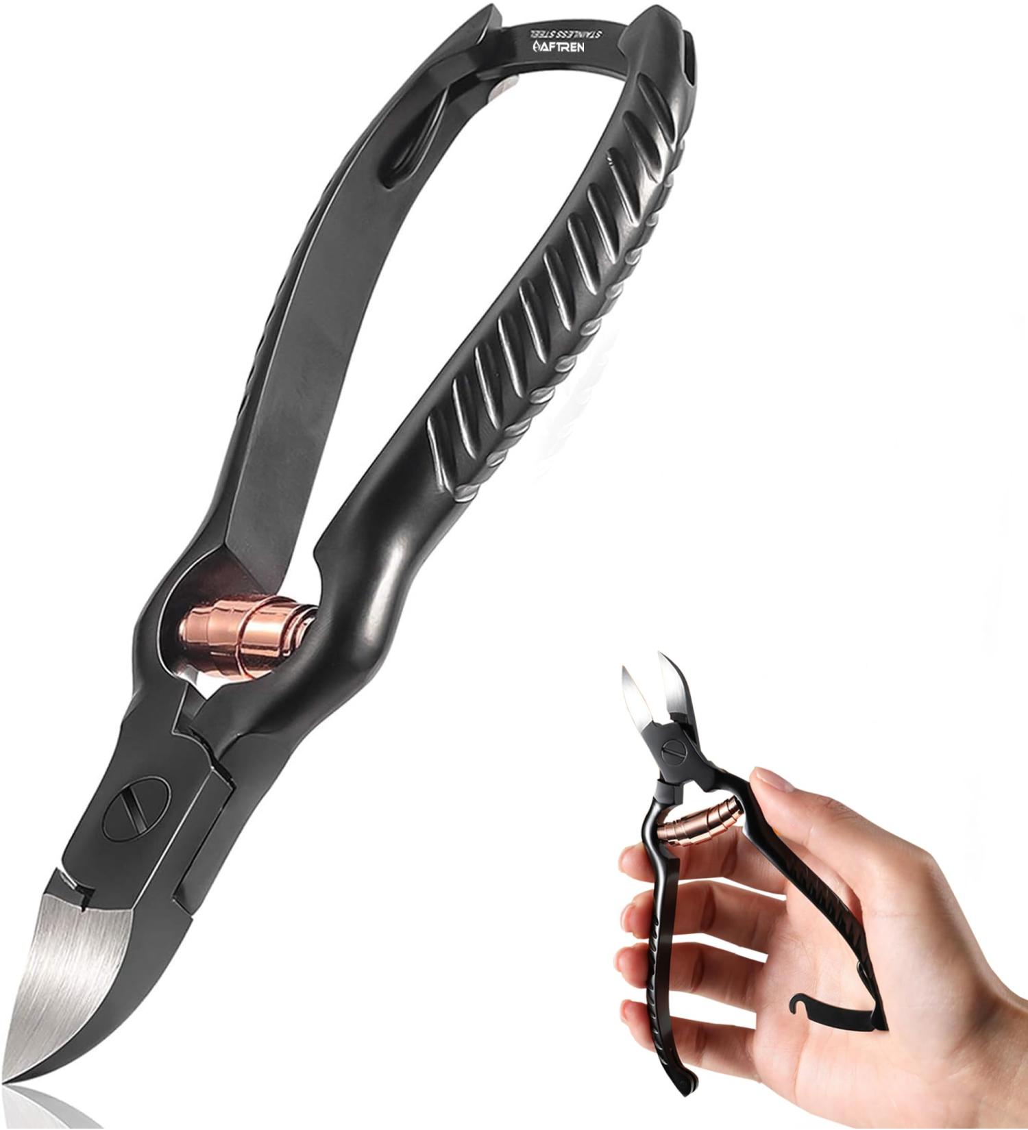 Podiatrist Toenail Clippers Heavy Duty Ingrown Toenail Clippers Thick Nail Clippers J2 Grade Stainless Steel Podiatry Ingrown Toenails Safe Tools (Black 5.5 Inch) Black 5.5 Inch - Buy Online on SooperMarket.com