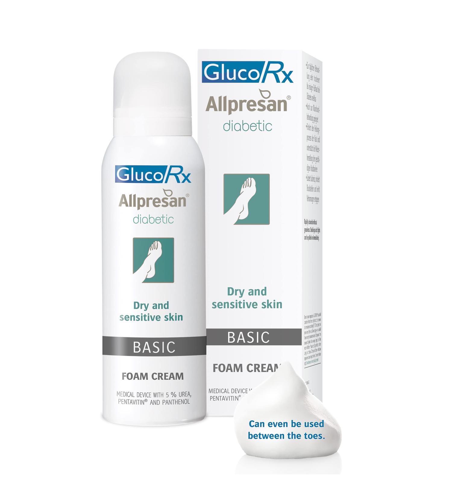 GlucoRx Allpresan Diabetic Foot Foam Cream Basic 125ml