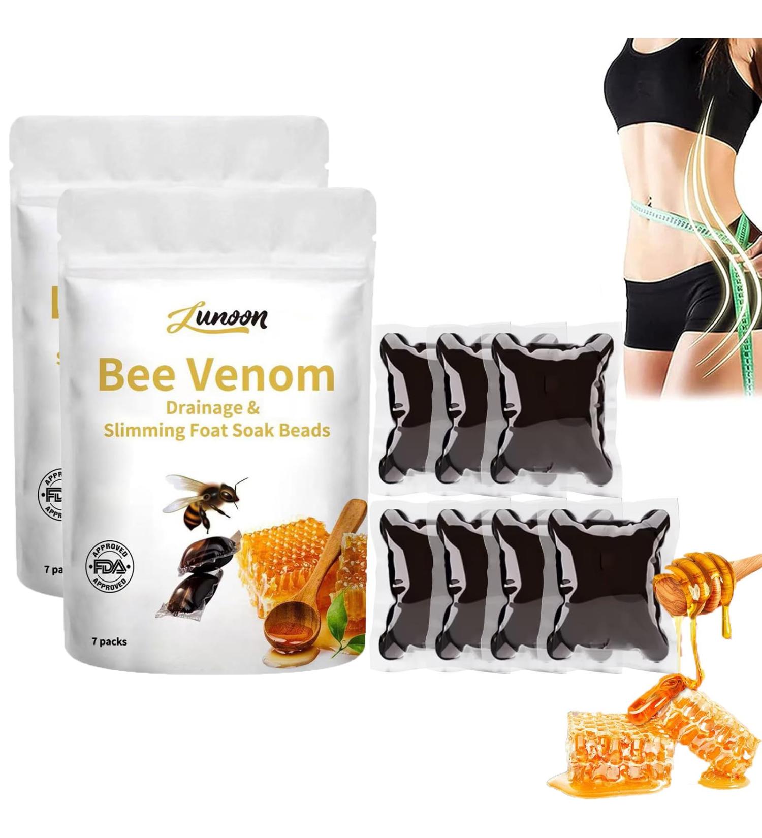 Lukmlca Bee Venom Foot Soak Beads Lukmlca Bee Venom Lymphatic Drainage & S_li_mming Foot Soak Beads Bee Venom Lymphatic Drainage Foot Soak Natural Herbal Foot Soak Beads (2Bags/14pcs) - Buy Online on SooperMarket.com
