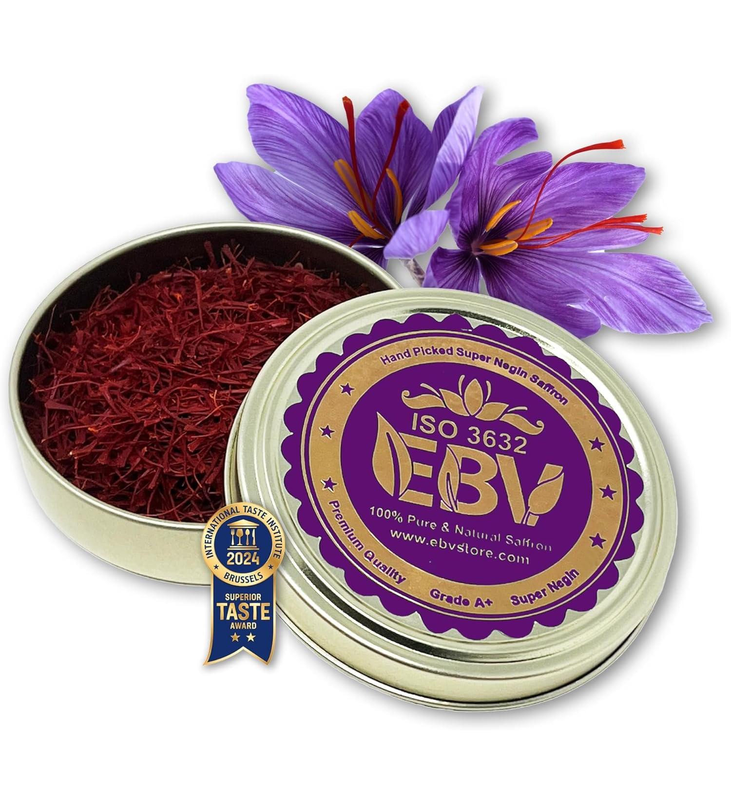 Premium Super Negin Saffron Threads - 1 Gram | 0.035 OZ - 100% Pure Grade A+ Saffron for Tea, Paella, Golden Milk - All Red Golden Spice - Certified Award-Winning Quality - Buy Online on SooperMarket.com