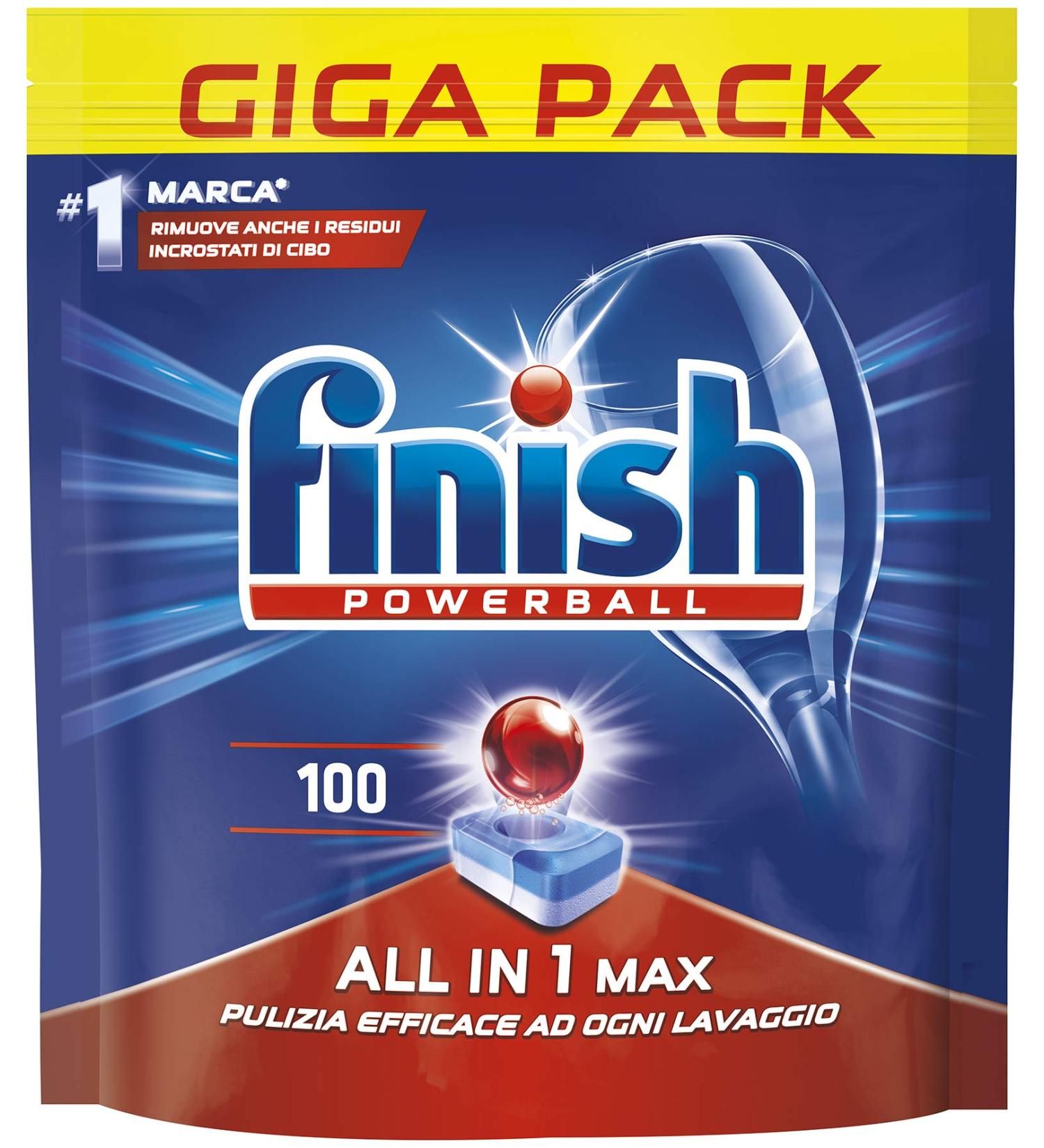 Finish All In One Max Detergent Regular 100 Tabs - Buy Online on SooperMarket.com