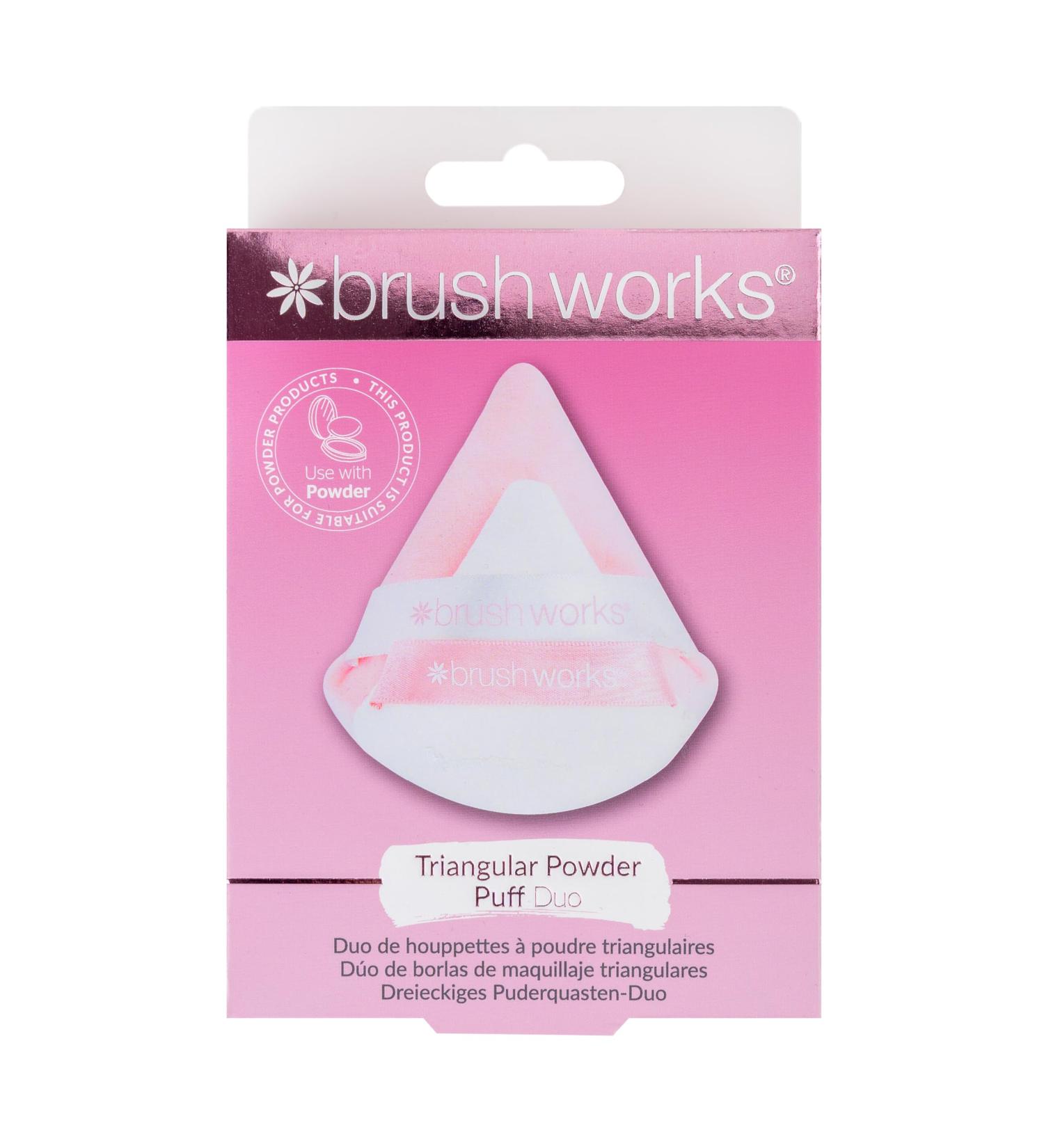 Brushworks Triangular Powder Puff Duo - Professional Makeup Applicator Set - Buy Online on SooperMarket.com