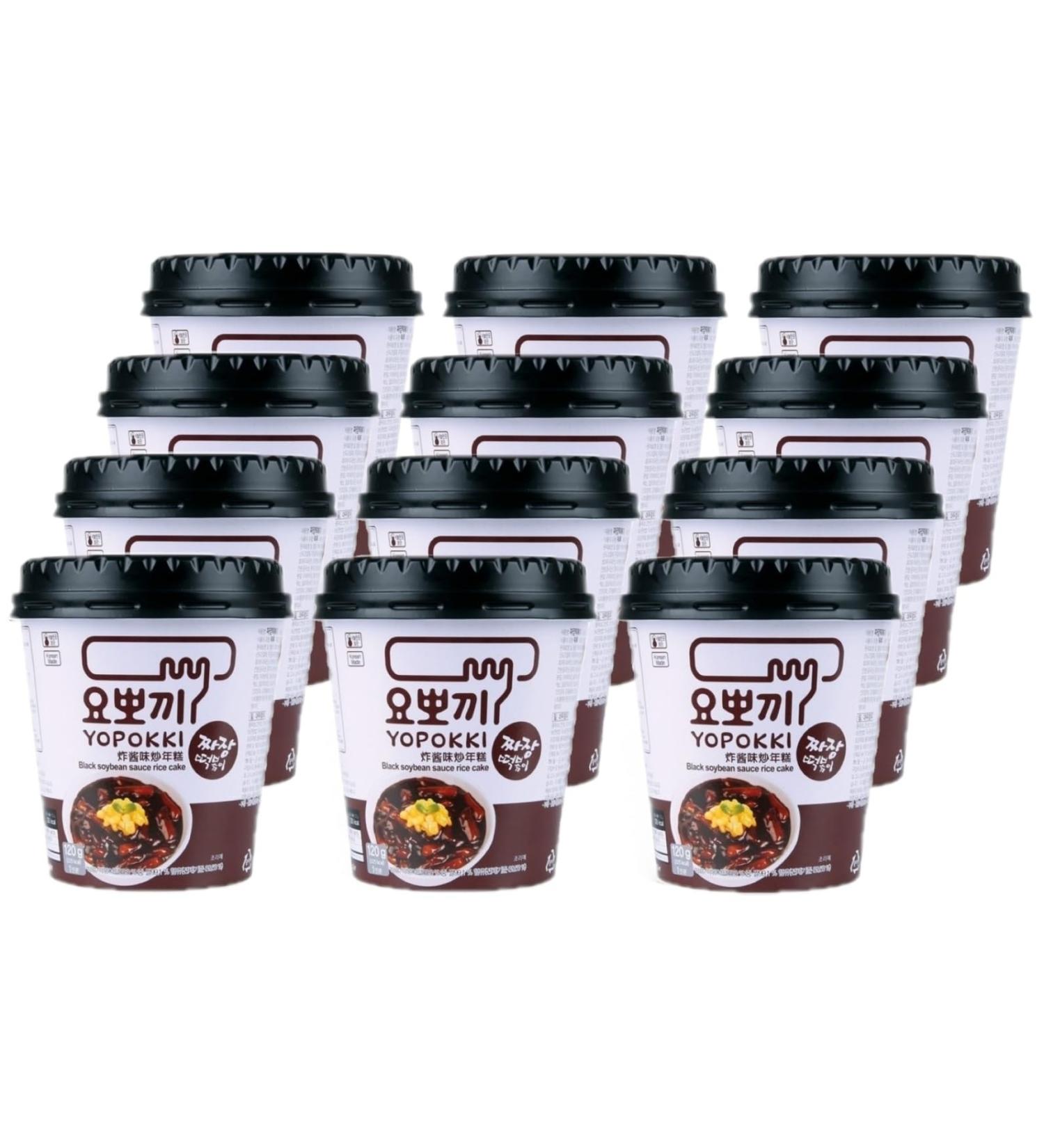Yopokki Rice Cake - Black Soybean Sauce 12x120g