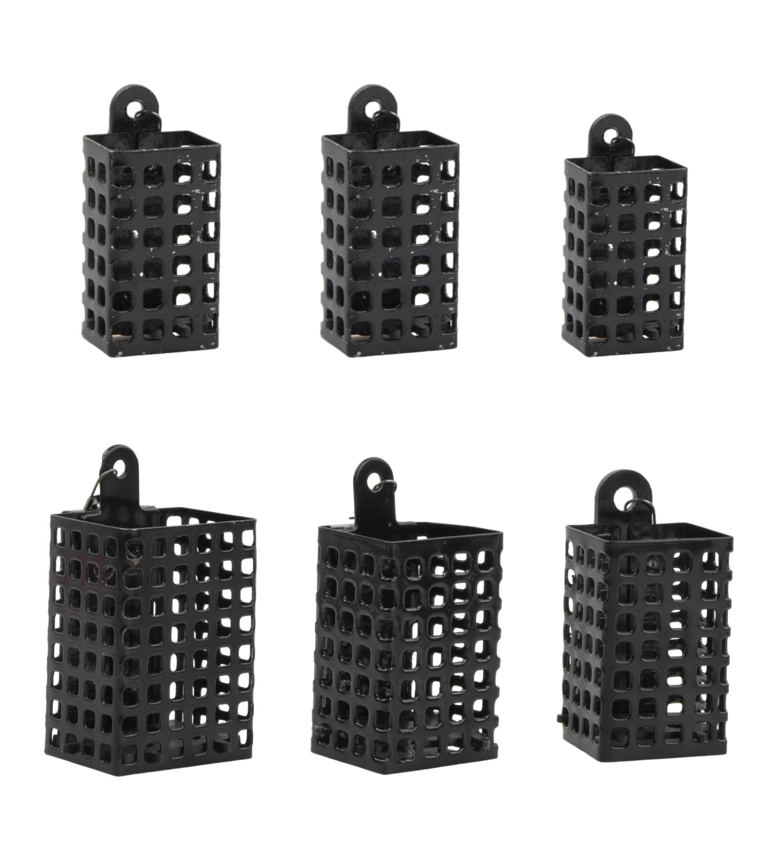 Anseom 6-Piece Metal Fishing Feeder Basket Set | Lead-Free Forage Baskets with Weights (10g 20g 40g 50g 60g) - Ideal for International Shipping - Buy Online on SooperMarket.com