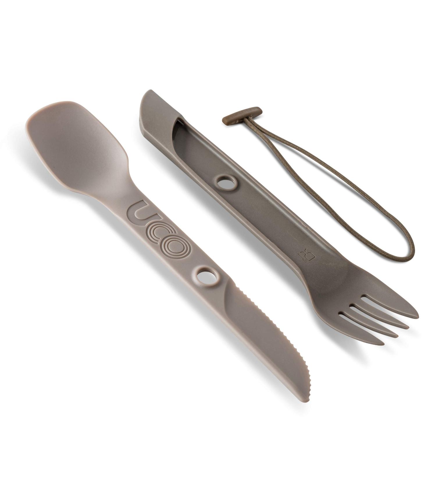 UCO Switch Spork 2-Piece Camping Utensil Set - Sandstone | Lightweight & Integrated Design - Buy Online on SooperMarket.com