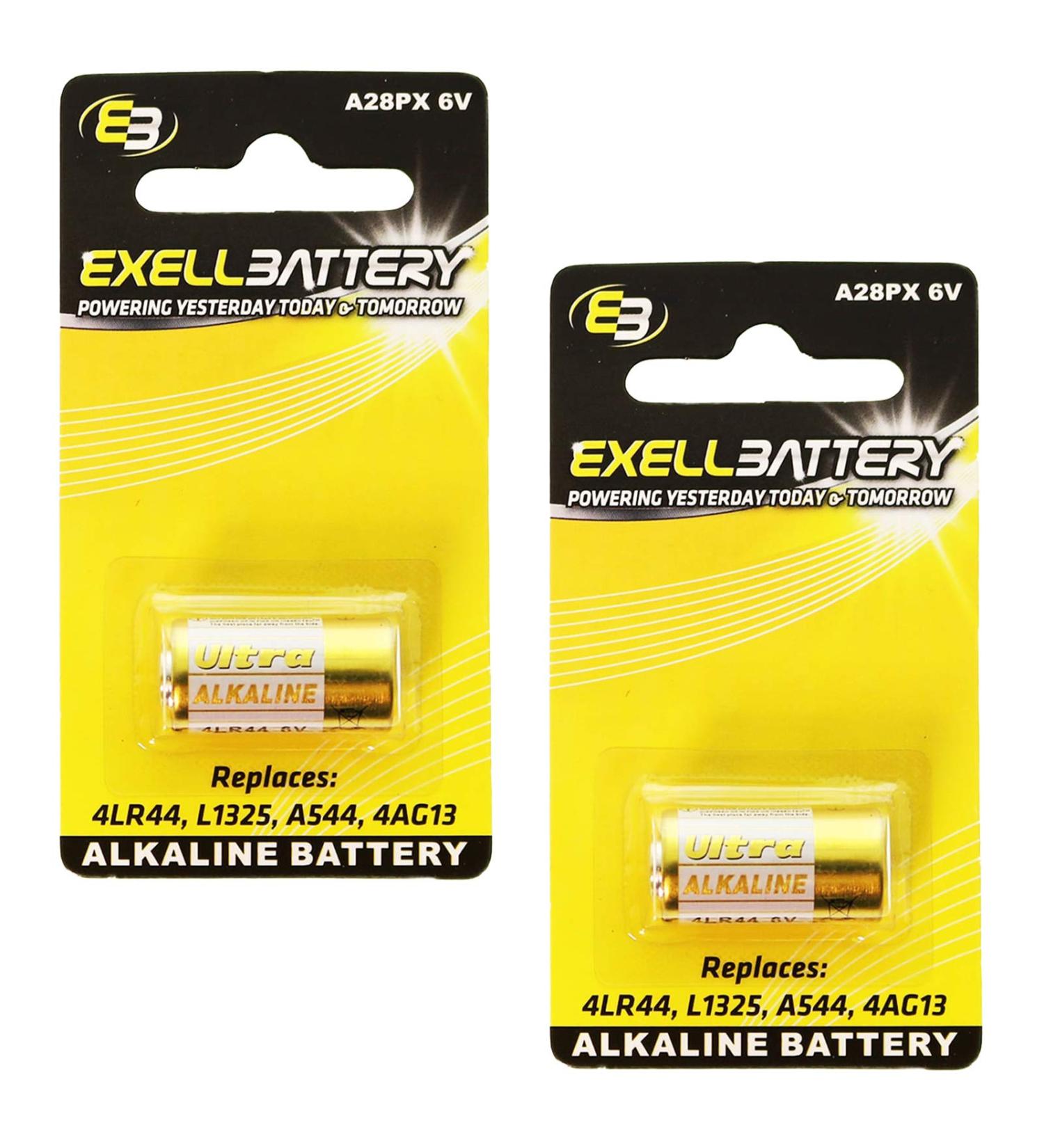 Buy 2x Exell A28PX Alkaline 6V Battery - Replaces PX28A A544 & More | Fast International Shipping - Buy Online on SooperMarket.com