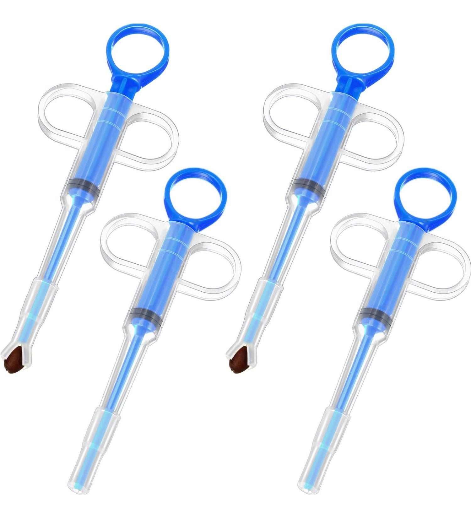 Nuanchu 4-Piece Pet Pill Shooter Kit - Dog & Cat Medicine Dispenser for Small Animals | Blue - Buy Online on SooperMarket.com
