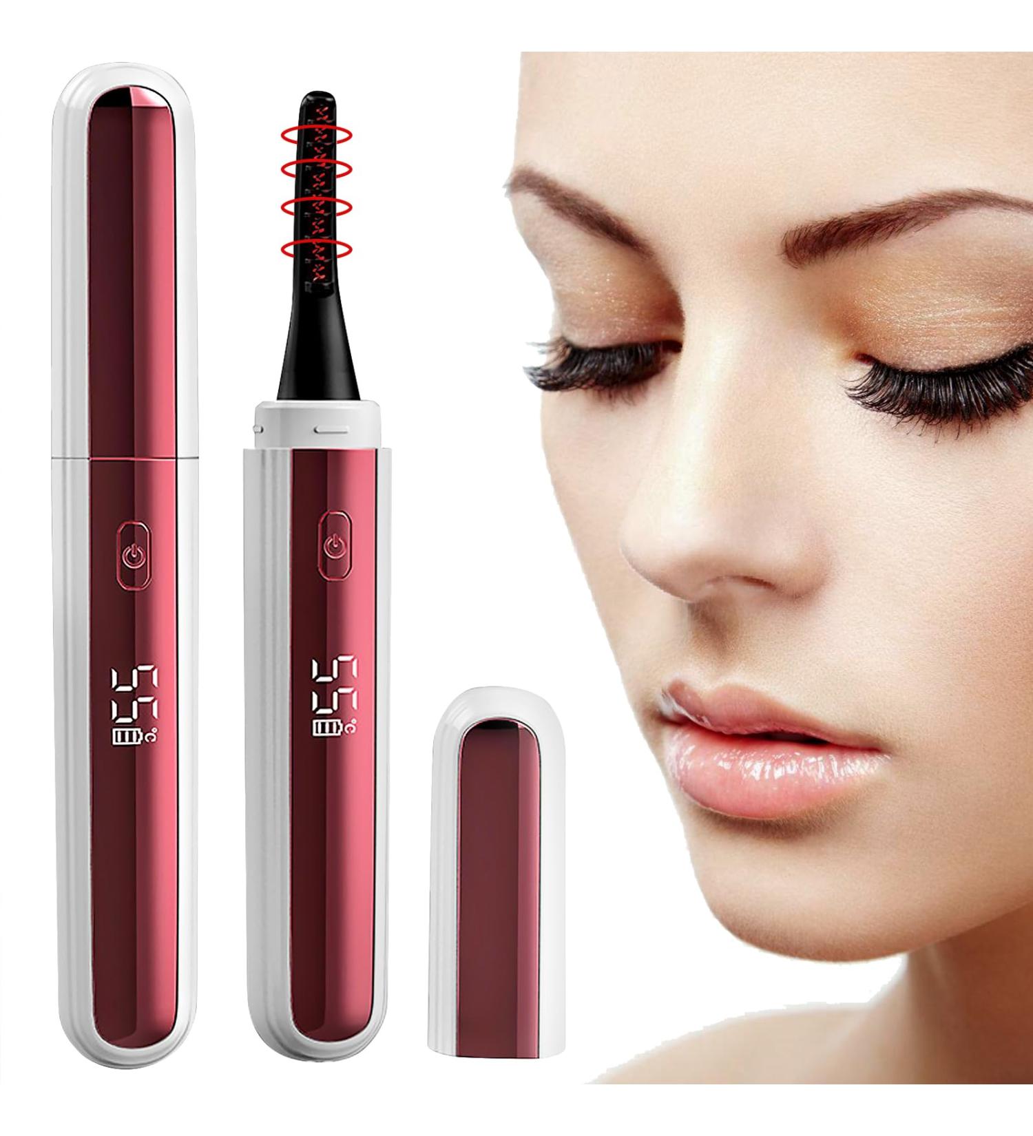 Heated Eyelash Curler Electric Eyelash Curler with 8 Seconds Quick Heating 4 Temperature Modes Anti-Burn Eyelash Brush Heated Eyelash Curler Long-Lasting Styling - Buy Online on SooperMarket.com