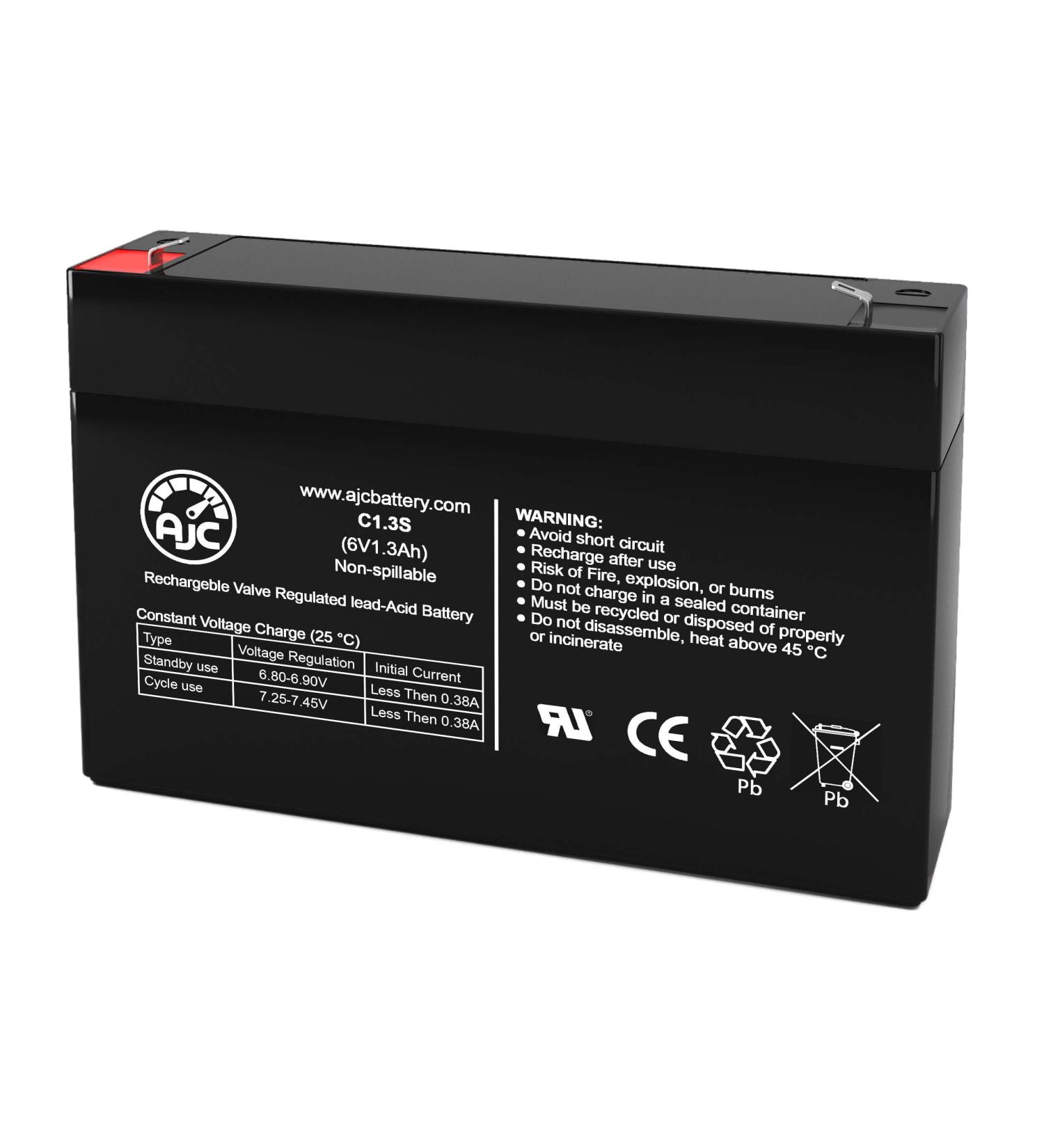 AJC 6V 1.3Ah Battery for GE Wireless Simon V3 | Compatible Alarm Battery | International Shipping Available - Buy Online on SooperMarket.com