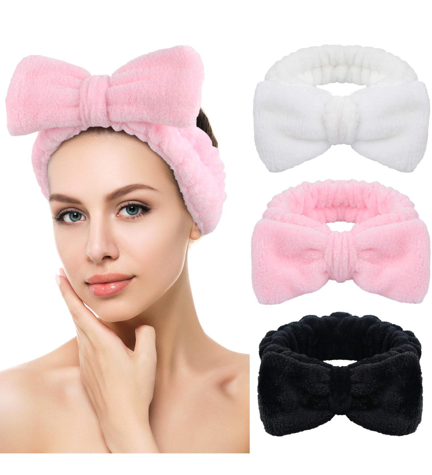 SINLAND Cute Hair Bands Spa Headband for Women 3Pack - Assorted Colors - Buy Online on SooperMarket.com