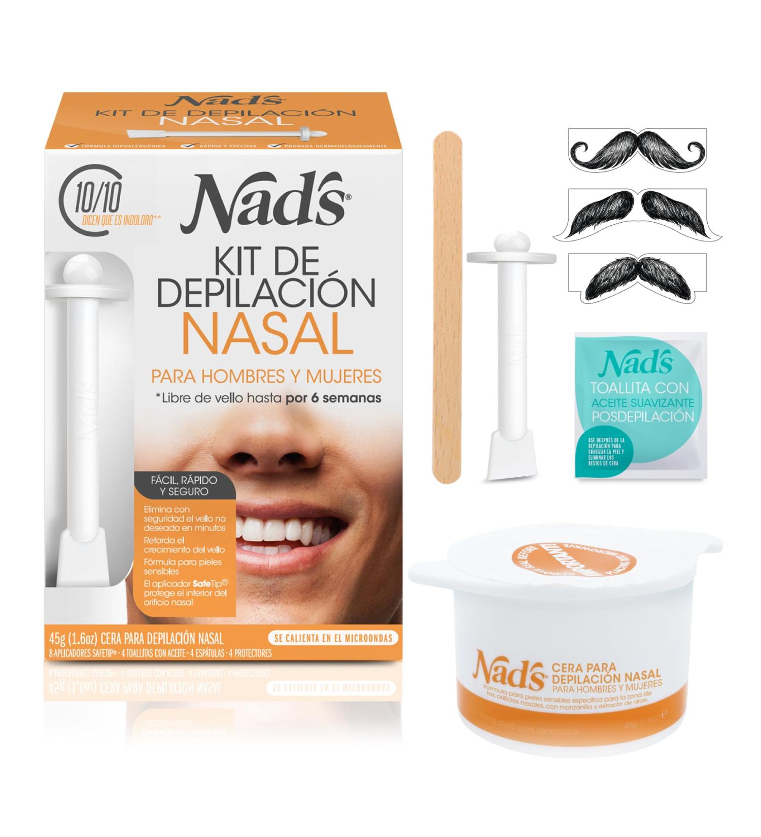 Nads Nose Wax Kit for Men & Women - 45g Nose Wax Set for Smooth Hair Removal - Buy Online on SooperMarket.com