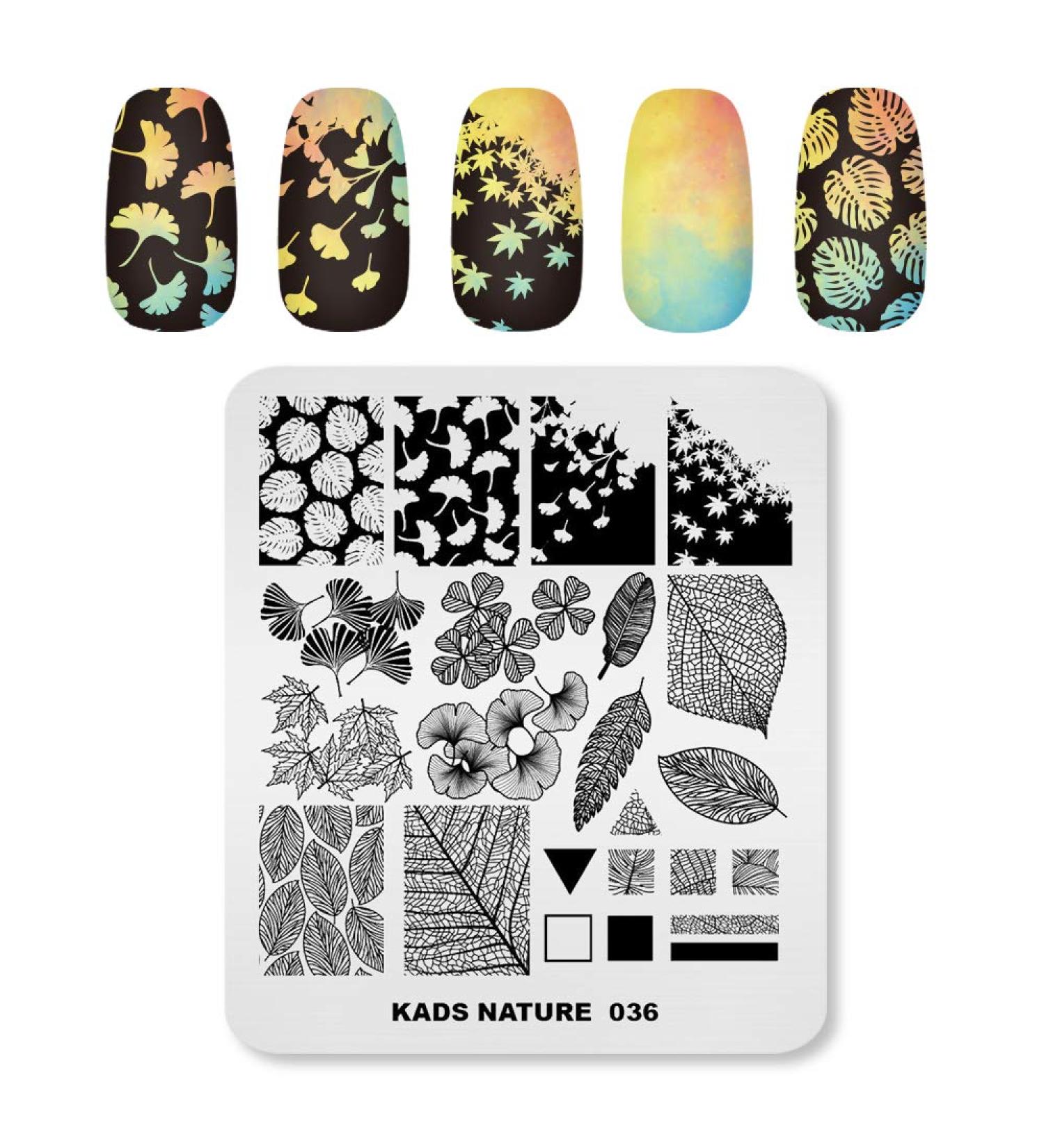 Alexnailart Professional Stamping Plates Autumn Leaves Ginkgo Maple Leaf Template Manicure Printing Tool NA036 - Buy Online on SooperMarket.com