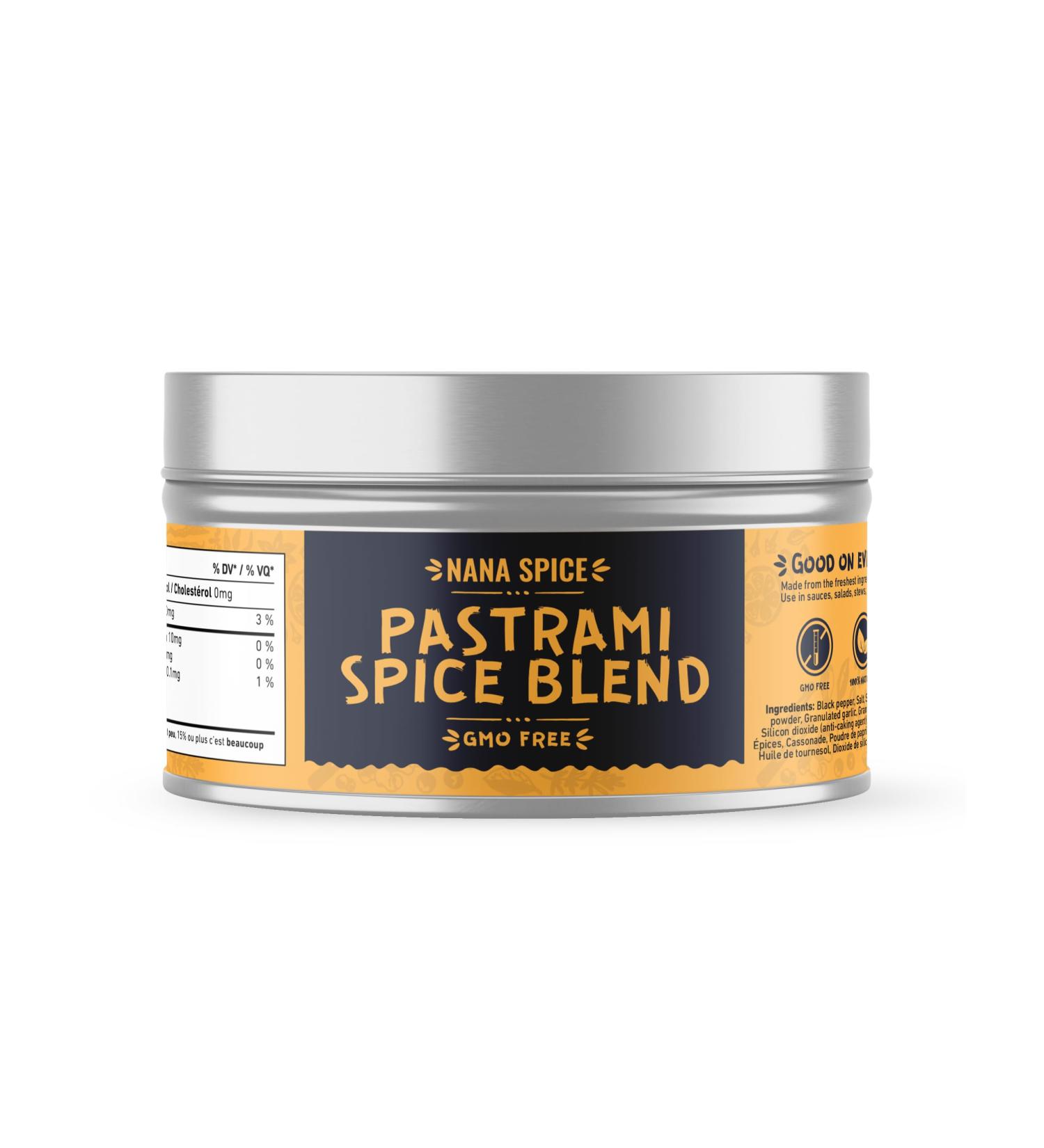 PASTRAMI SPICE BLEND SEASONING BY NANA SPICE | 140 G TIN | HAND GROUNDED FOR RICH AROMA AND FLAVOUR