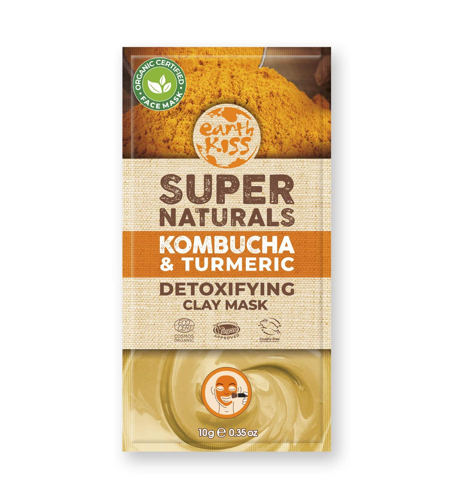 Earth Kiss Super Naturals Detoxifying Kombucha and Turmeric Clay Mask (10g) - Buy Online on SooperMarket.com