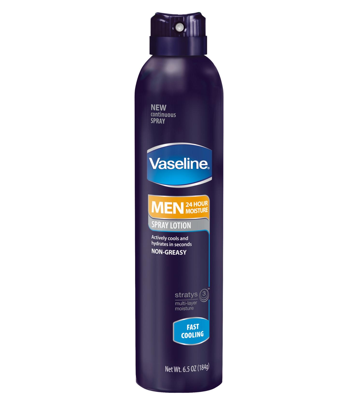 Vaseline Men Spray Lotion - Fast Cooling 6.5 oz | Hydrating & Refreshing | International Shipping Available - Buy Online on SooperMarket.com