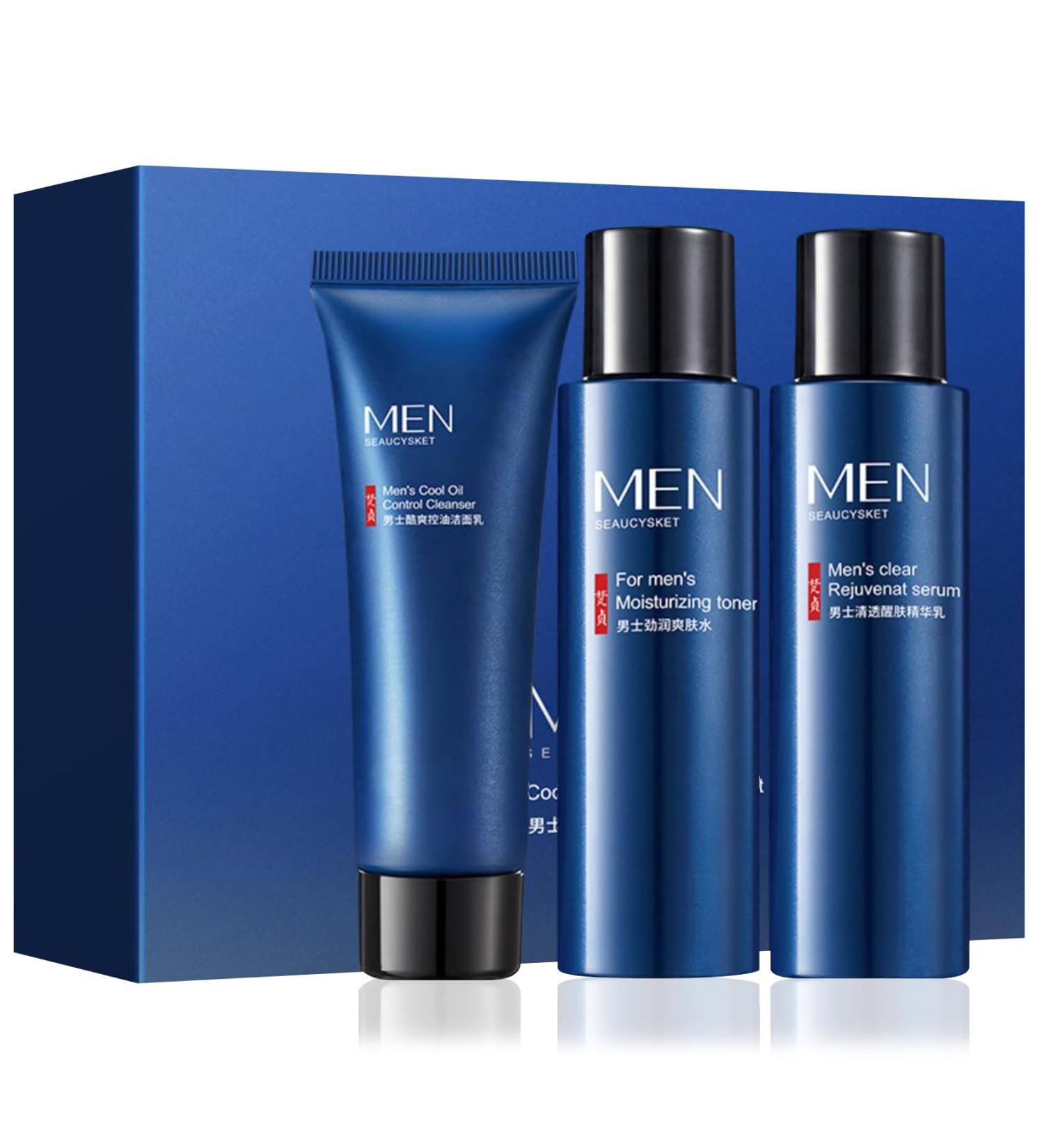 Men's Facial Skin Care Kit - Hydrating Skincare Set for Nourishing Moisturizer & Anti-Aging Care - Buy Online on SooperMarket.com