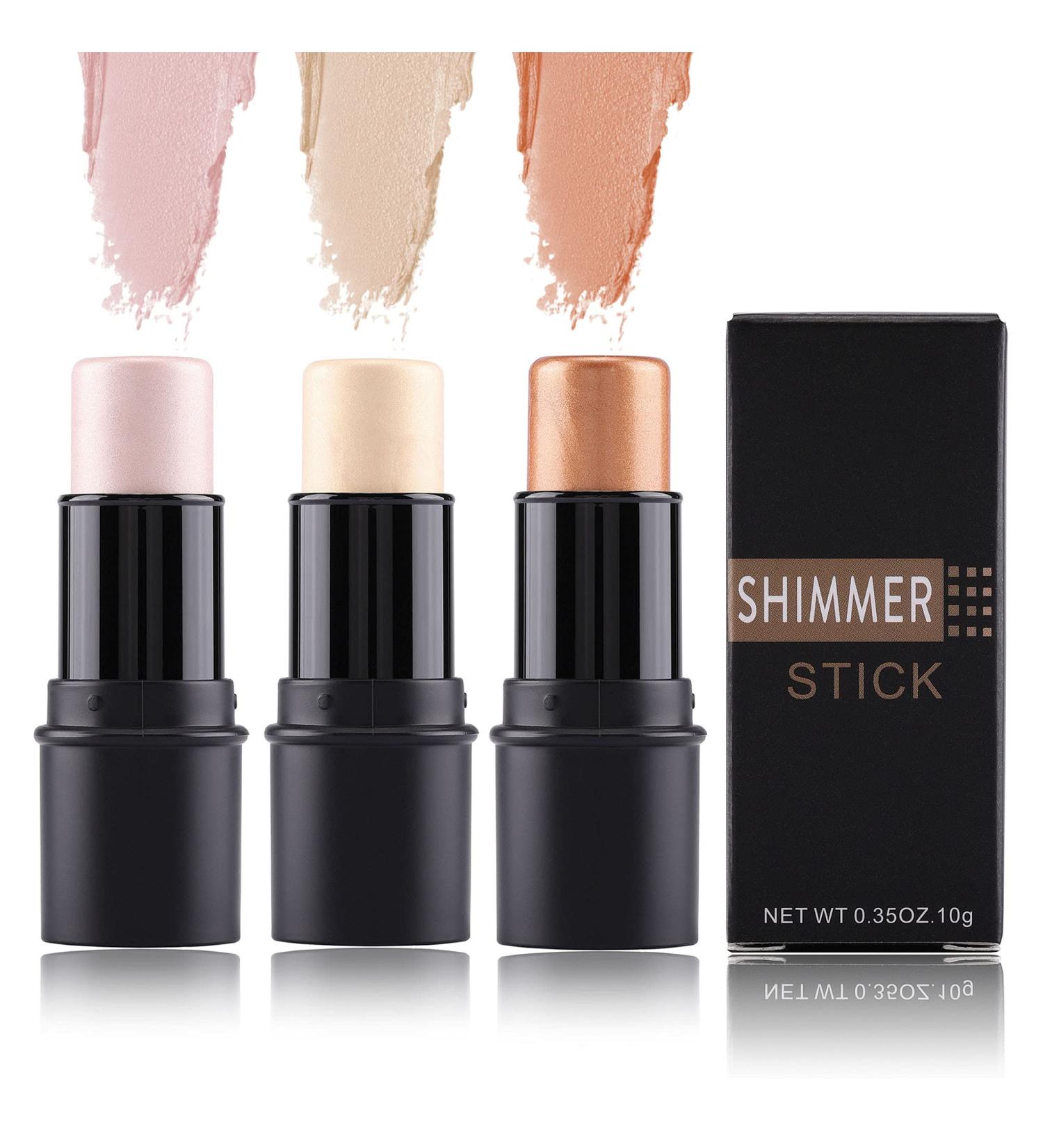 CCbeauty Face Highlighter Makeup Sticks - Long-Lasting Shimmer Contour Set (3 Colors) - Buy Online on SooperMarket.com