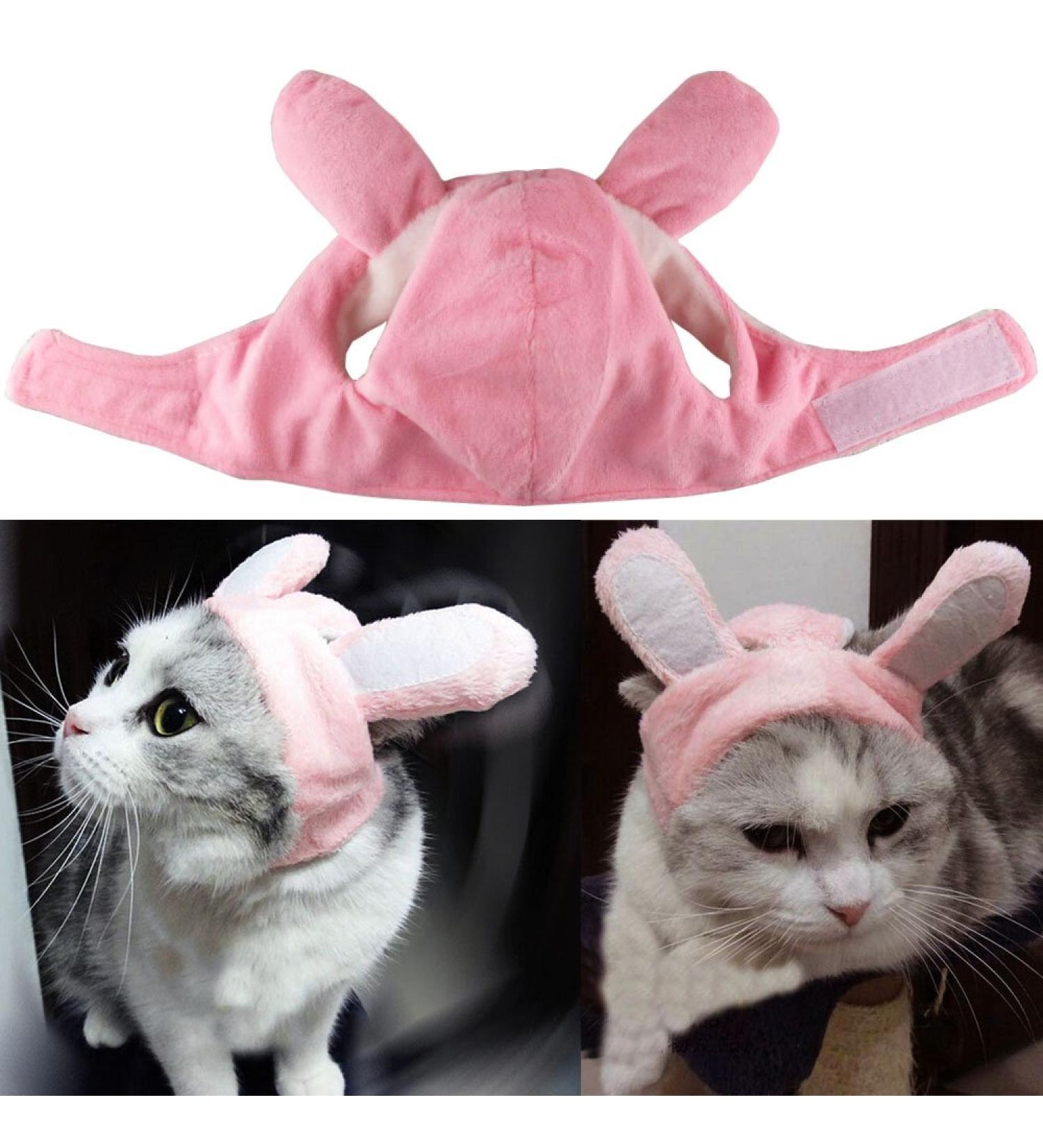Bro'Bear Bunny Rabbit Hat with Ears for Cats & Small Dogs Party Costume Accessory Headwear (Pink Bunny  Small) - Buy Online on SooperMarket.com