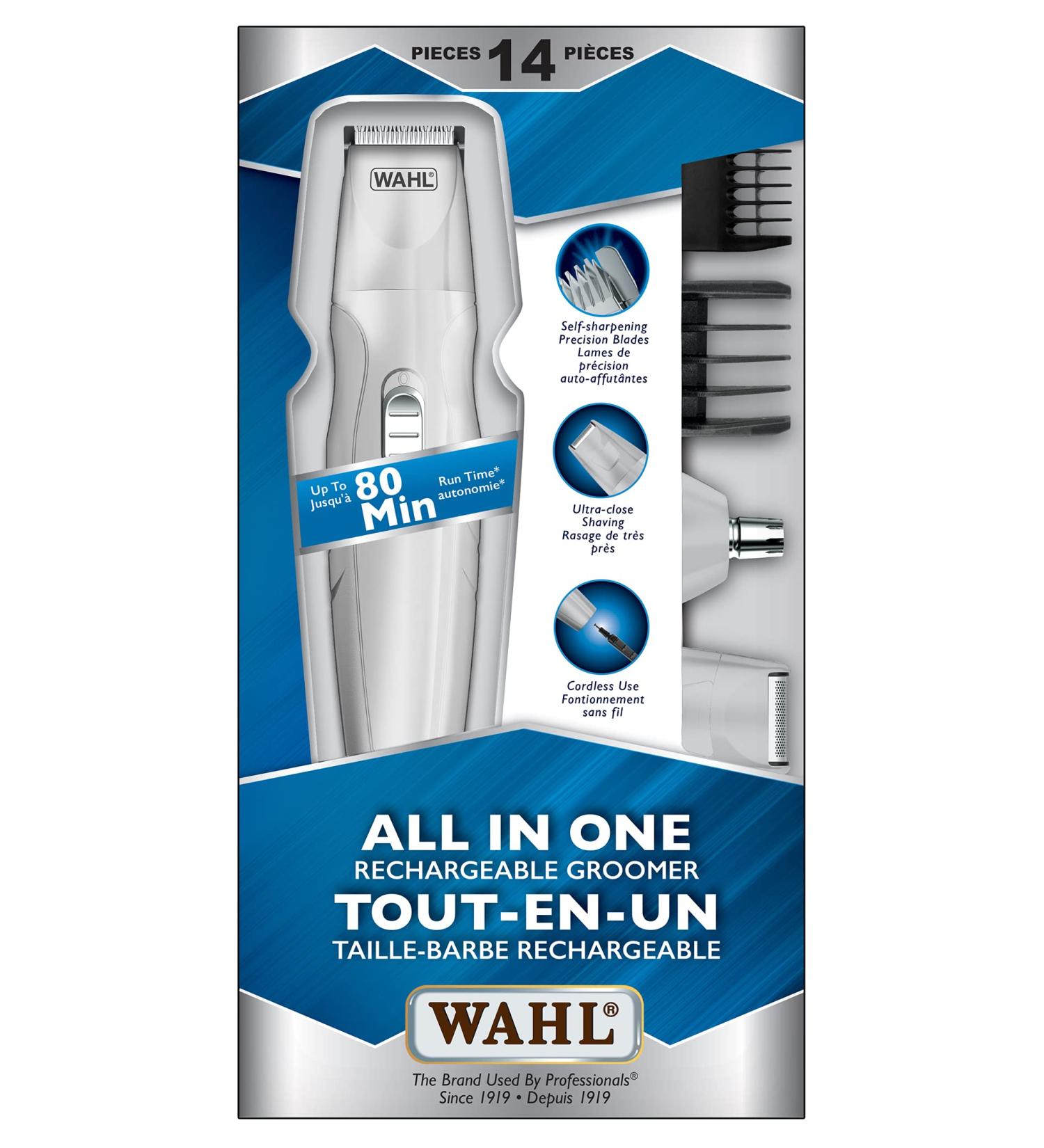 Wahl Canada All in One Rechargeable Groomer All in One Trimmer Self-sharpening precision blades Men Grooming Cordless Use - Model 3289 - Buy Online on SooperMarket.com